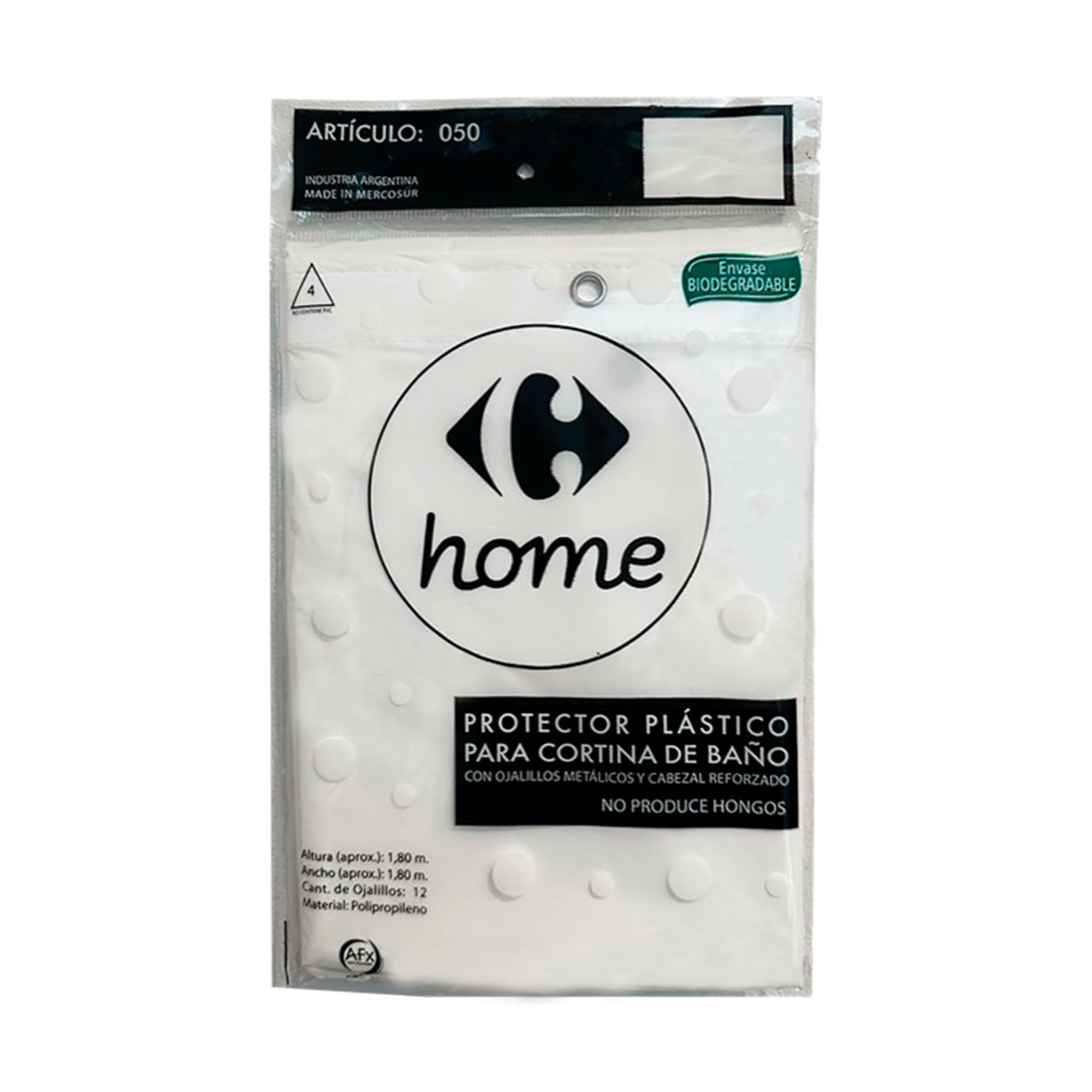 Protector de cortina de baño Carrefour Home 50 micrones