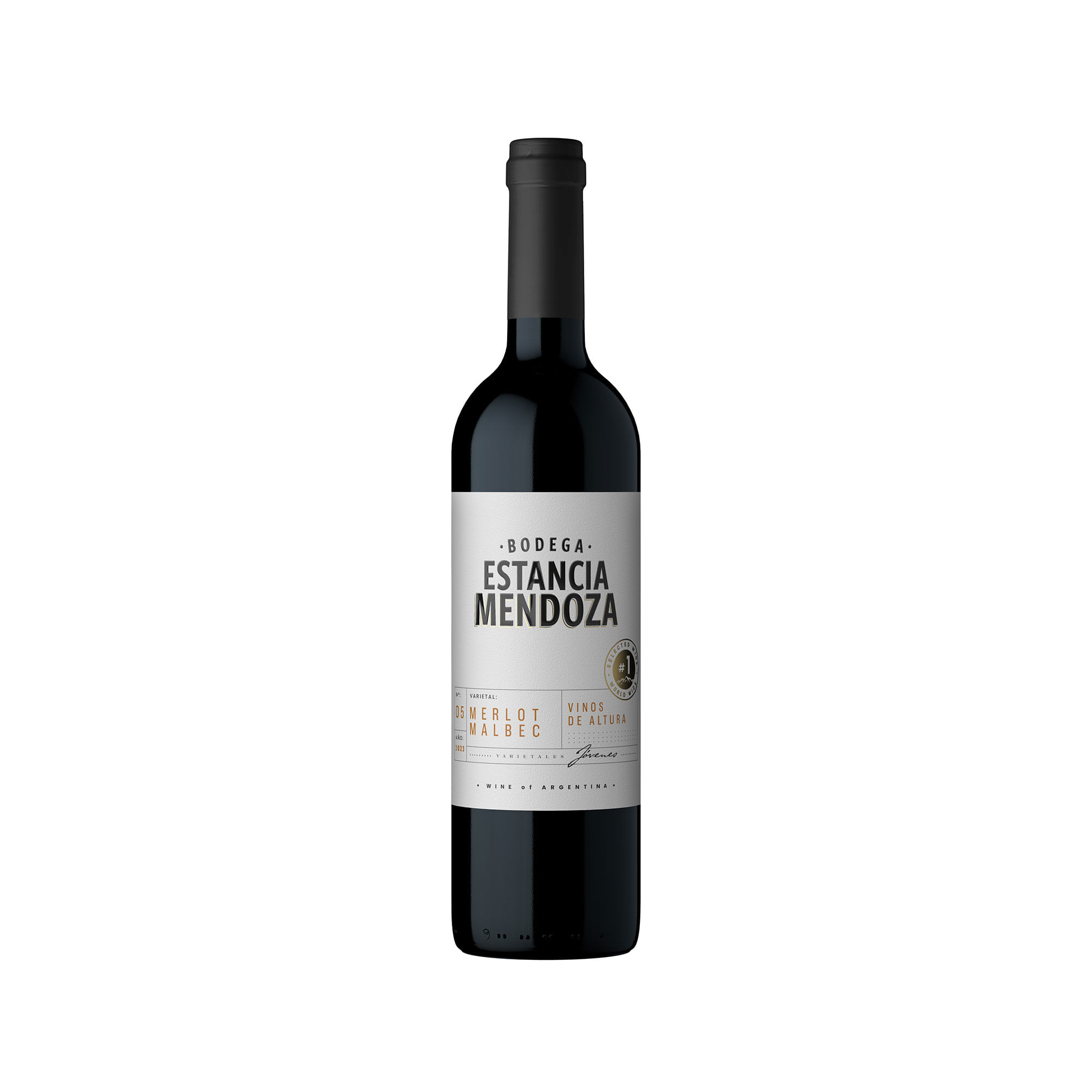 Vino tinto Merlot Malbec Estancia Mendoza 750 ml