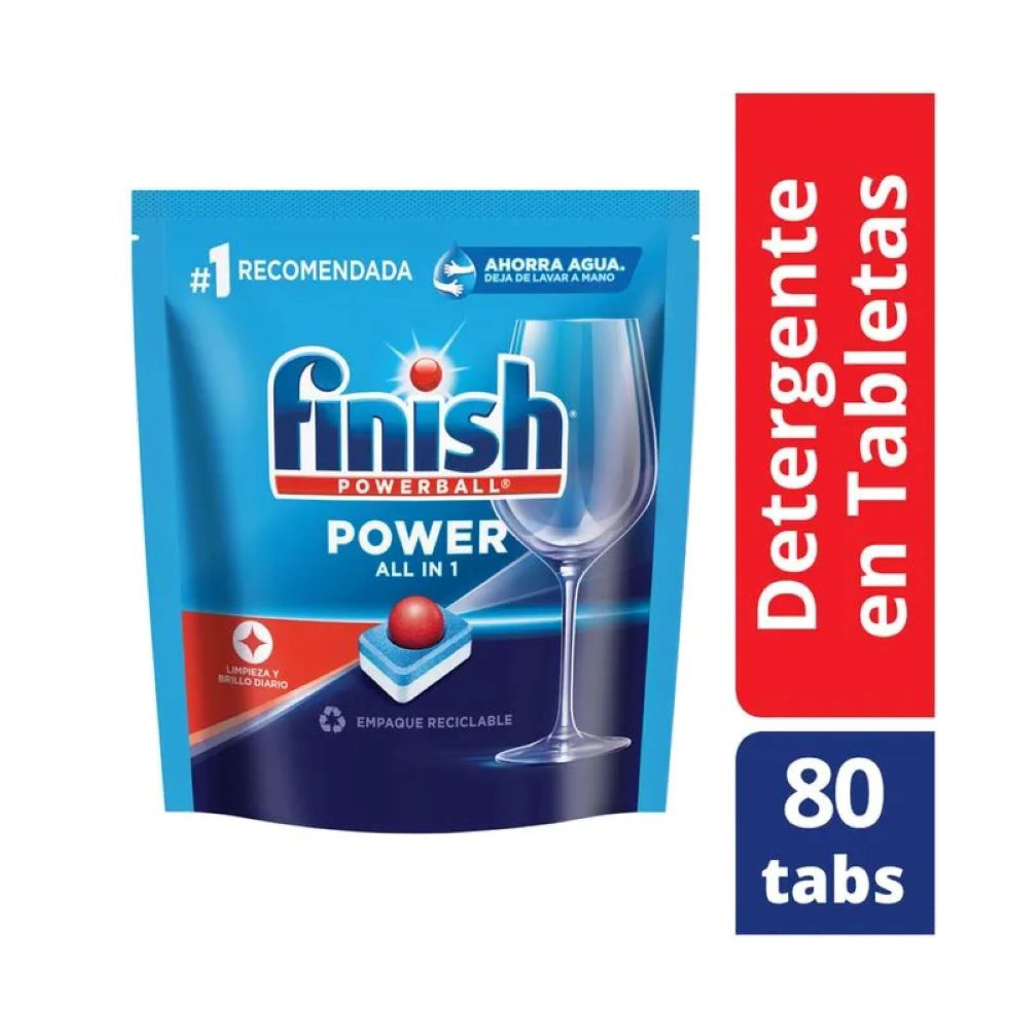 Detergente Finish tabletas dp 80 uni