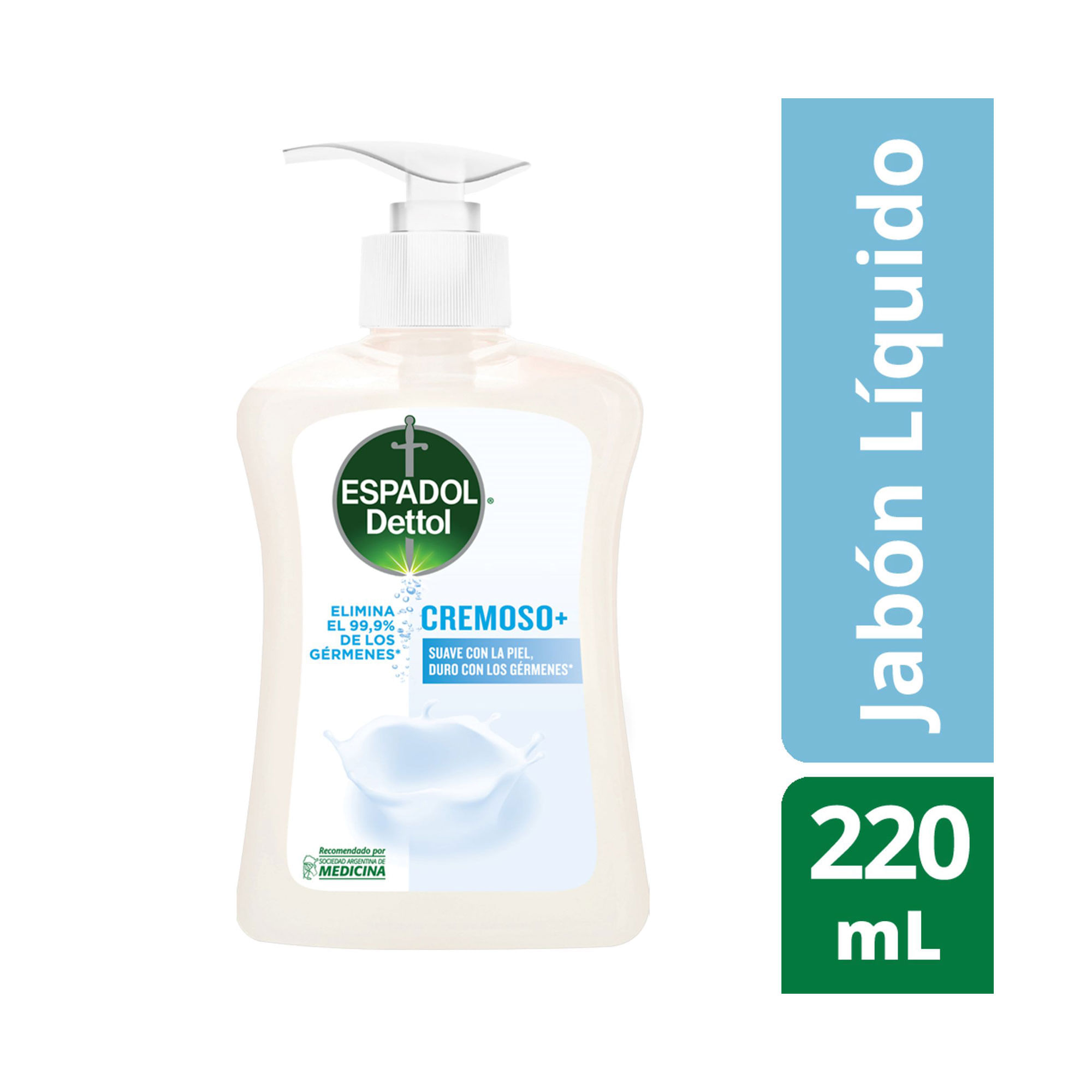 Jabón líquido Espadol antibacterial cremoso 220 cc.