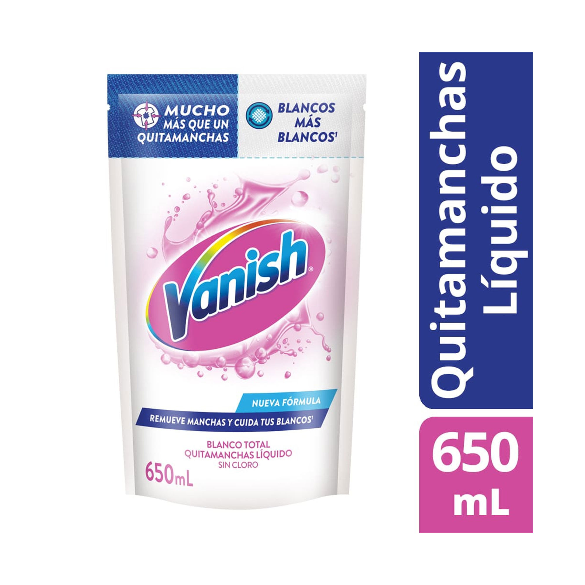 Quitamanchas Vanish líquido blanco repuesto 650 ml.