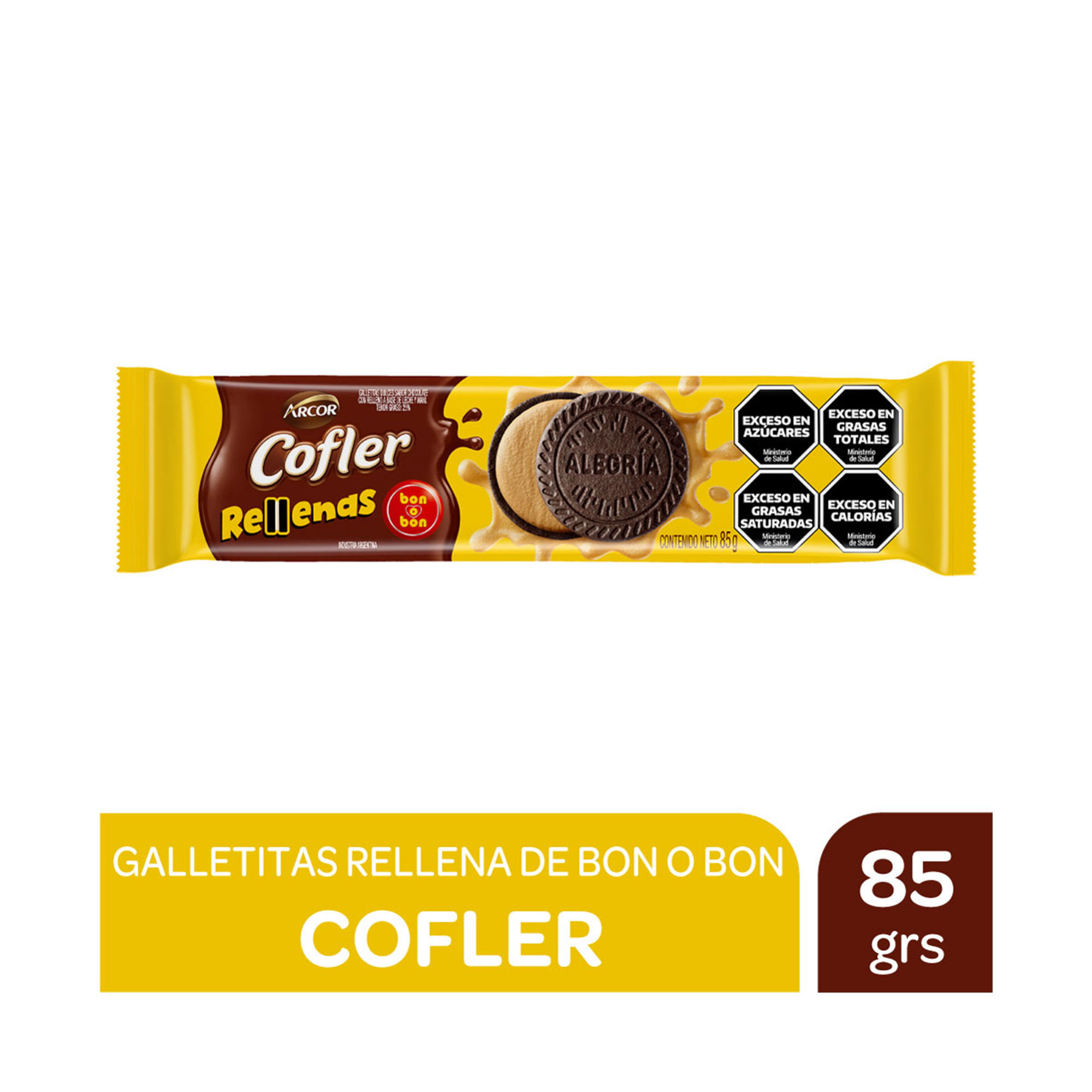 Galletitas Cofler Rellenas De Bon O Bon 85 G