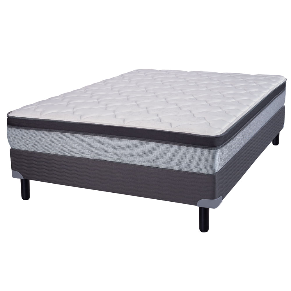 Sommier y Colchón de resortes 2 plazas Zafiro Etna Pocket  140x190