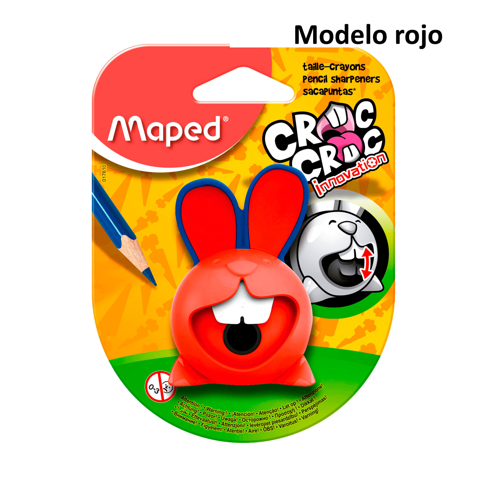 Sacapunta Maped plástico 2 orificios croc croc x 1 uni (Modelos Surtidos)