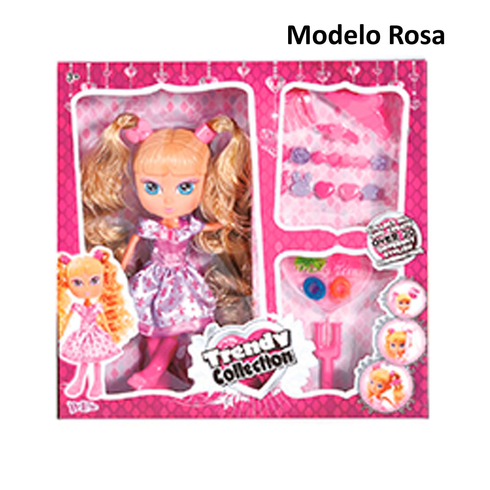 Trendy girl muñeca 28 cm con accesorios para el pelo (Modelos Surtidos)