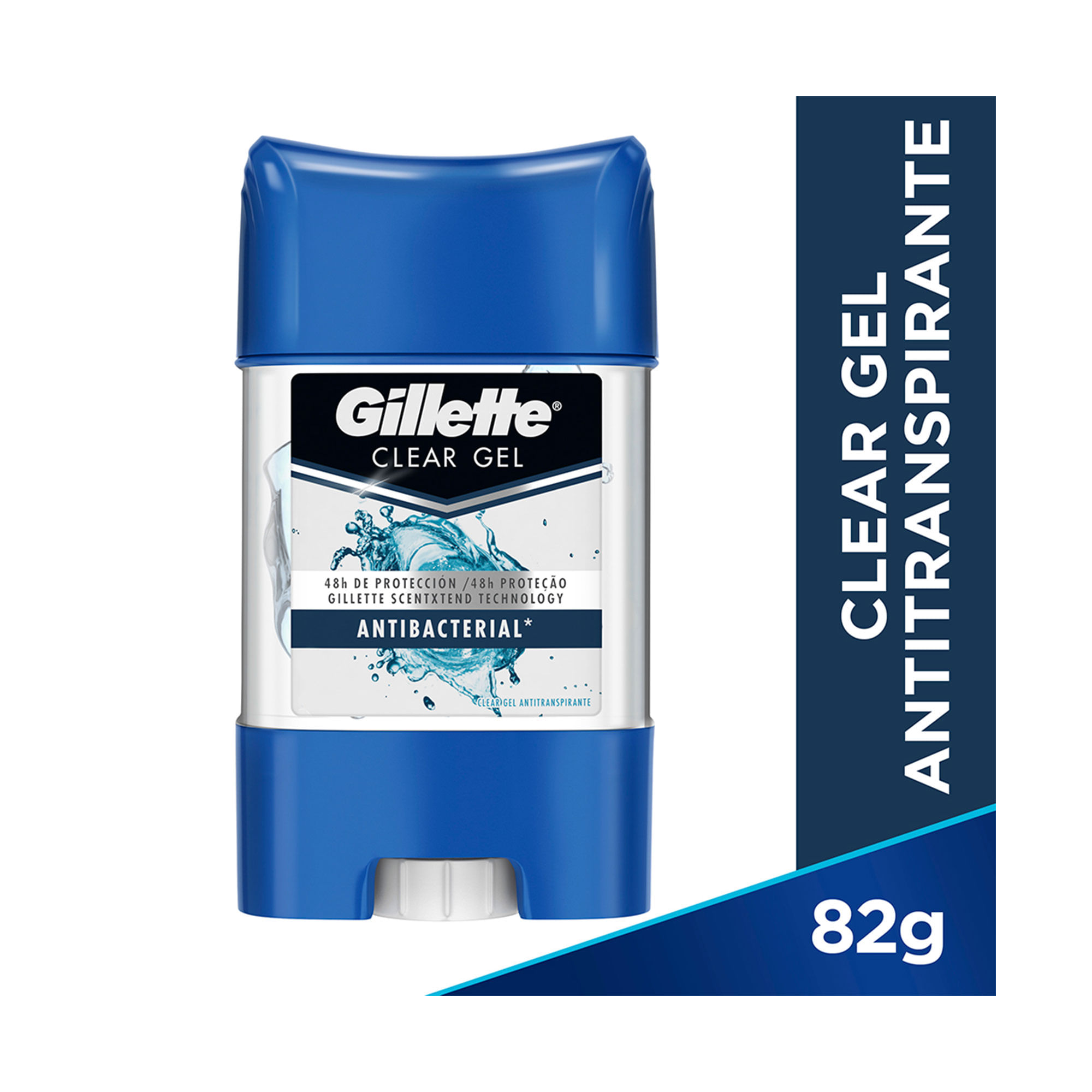 Antitranspirante en barra Gillette clear gel 82 g.
