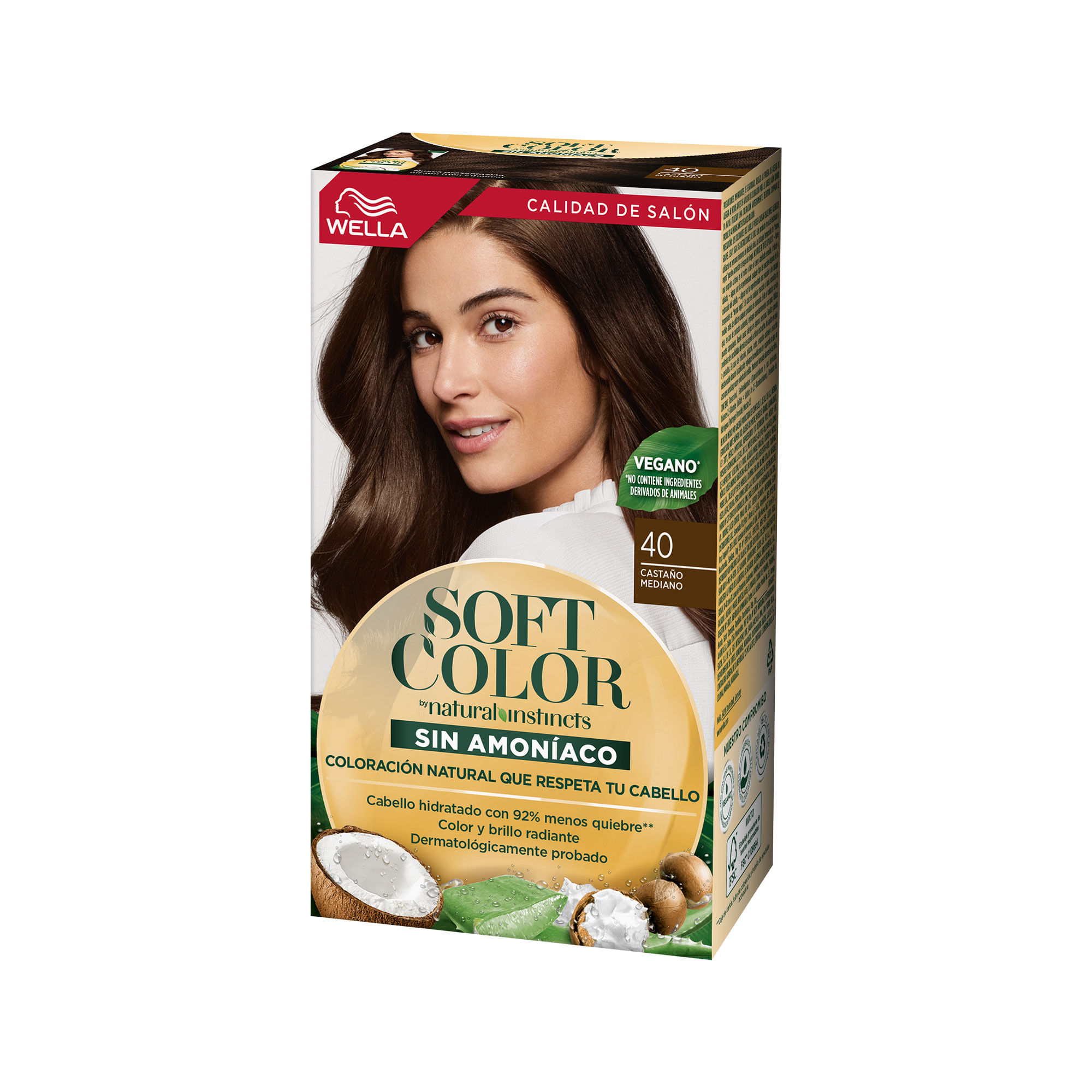 Tintura permanente Soft Color castaño mediano 40 1 u.