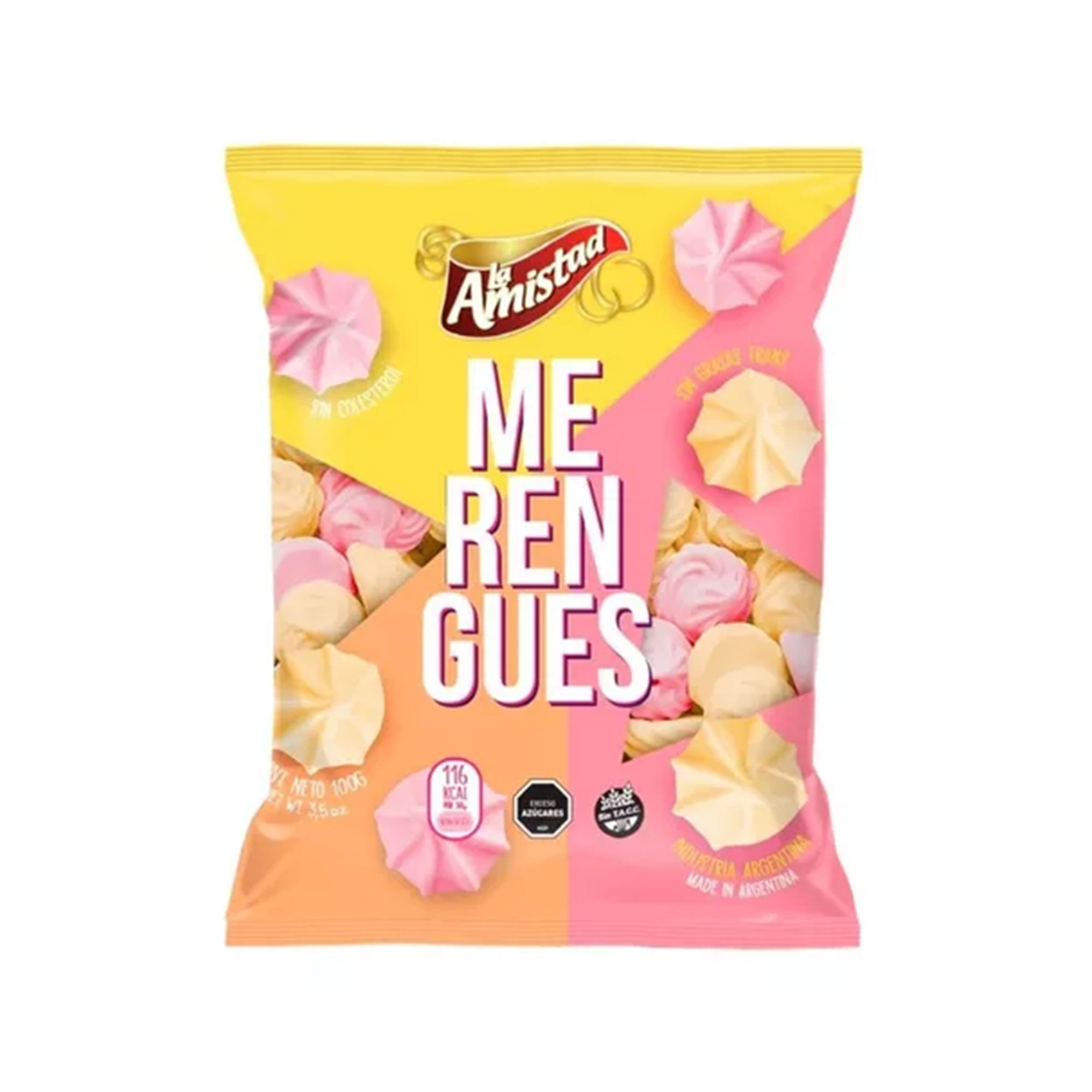 Merengue mediano color La Amistad 100 g.