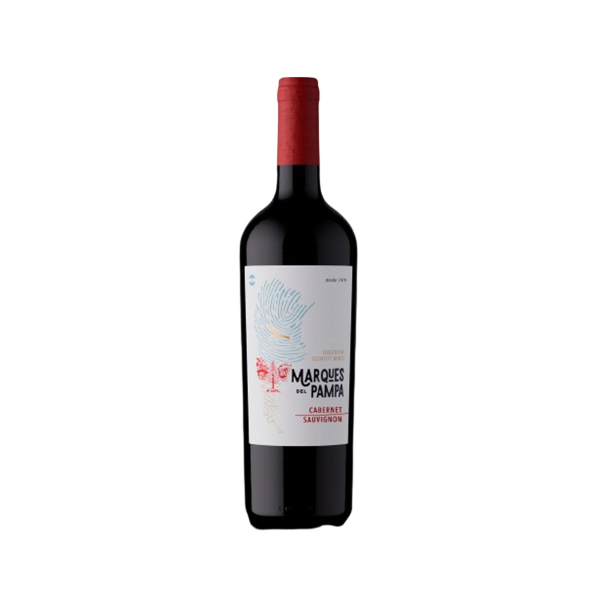 Vino tinto cabernet sauvignon Marques del pampa en botella 750 cc.