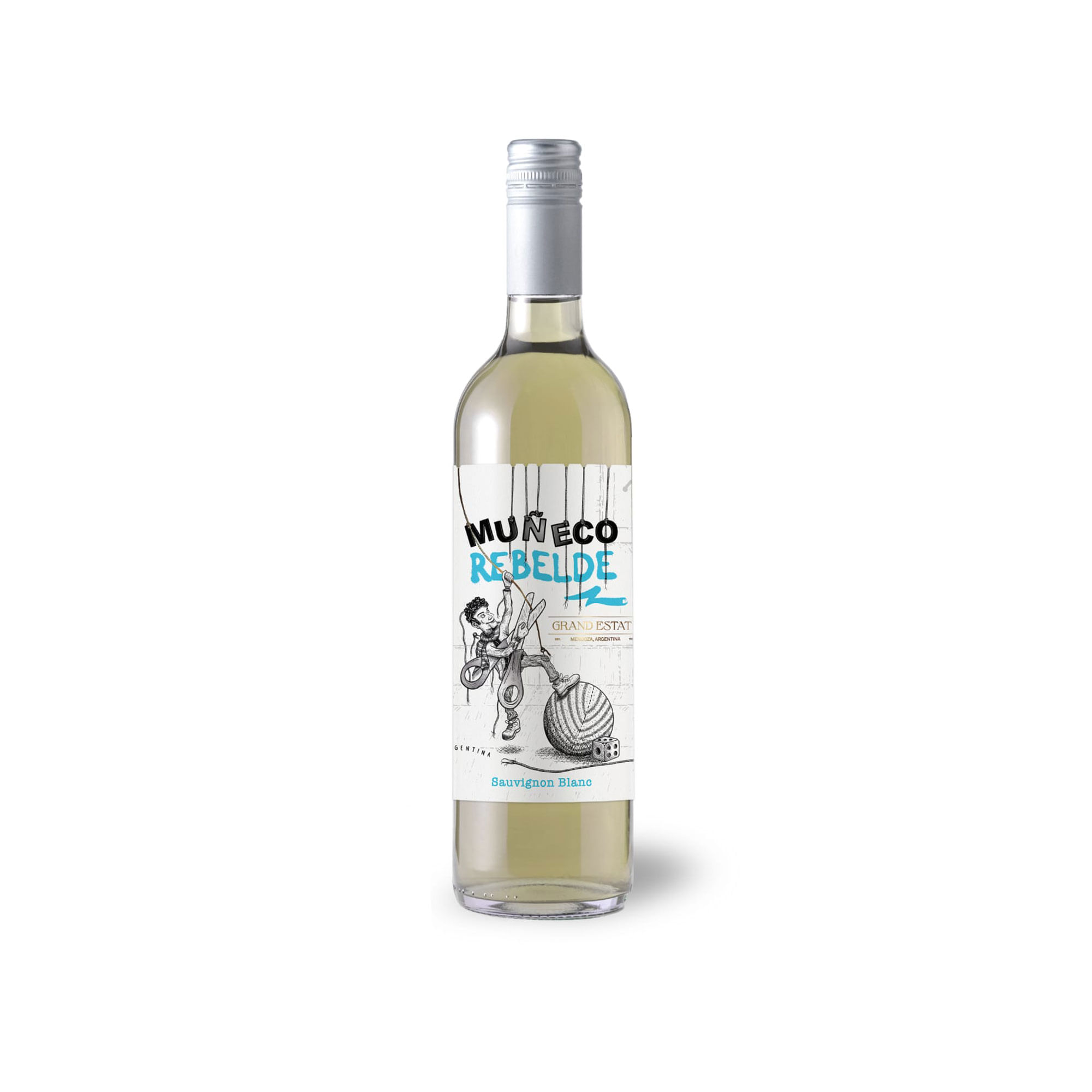 Vino blanco Sauvignon Blanc Muñeco Rebelde 750 ml
