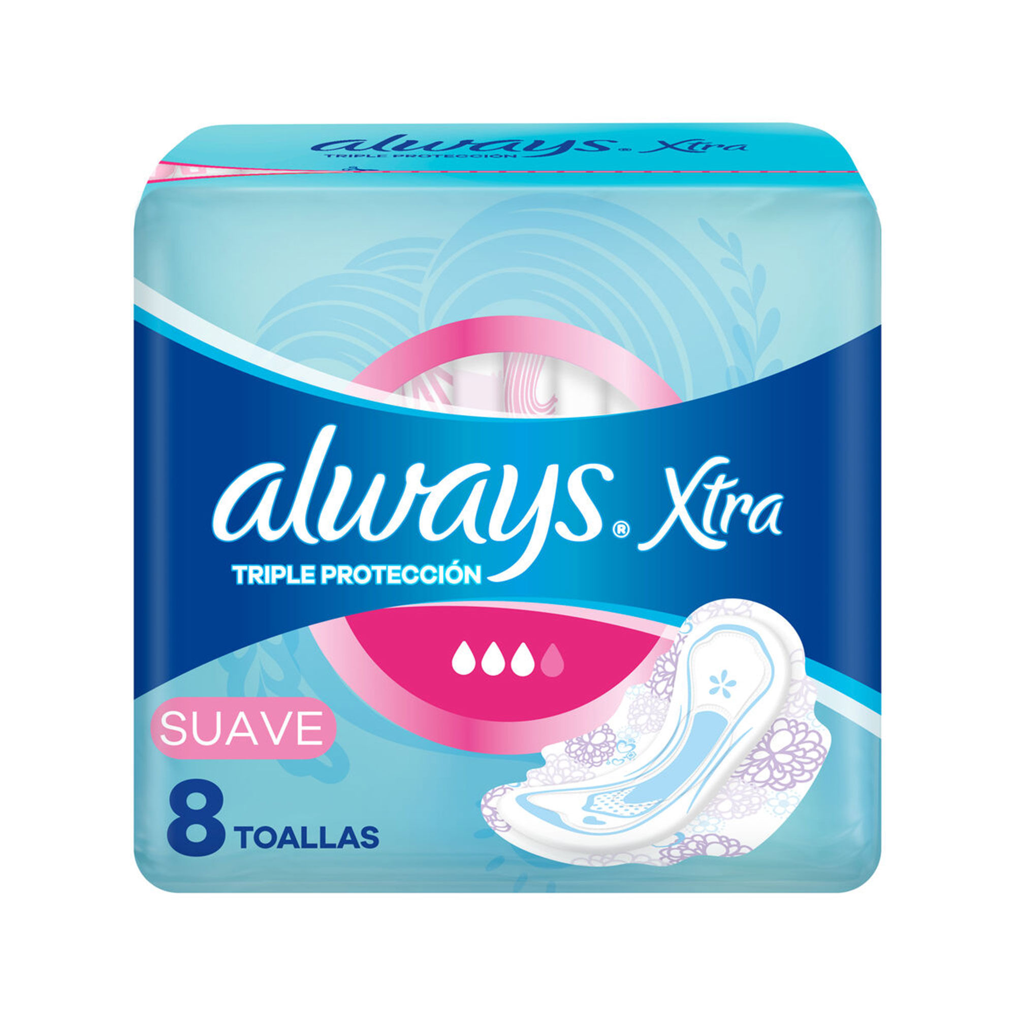Always xtra triple protección suave toallas 8 uni