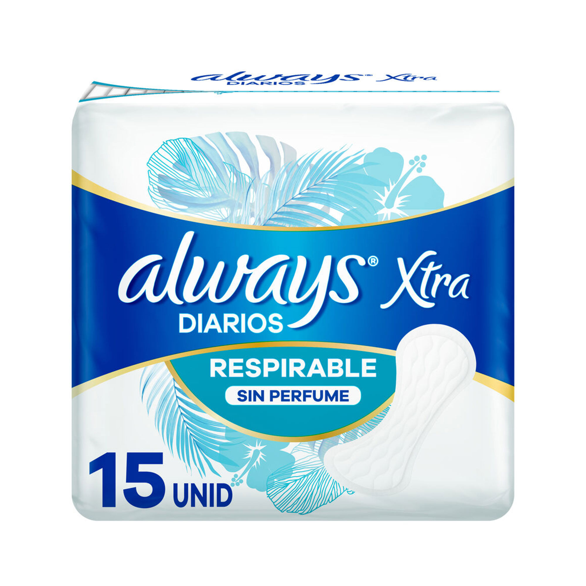 Always xtra diarios respirable protectores diarios 15 uni