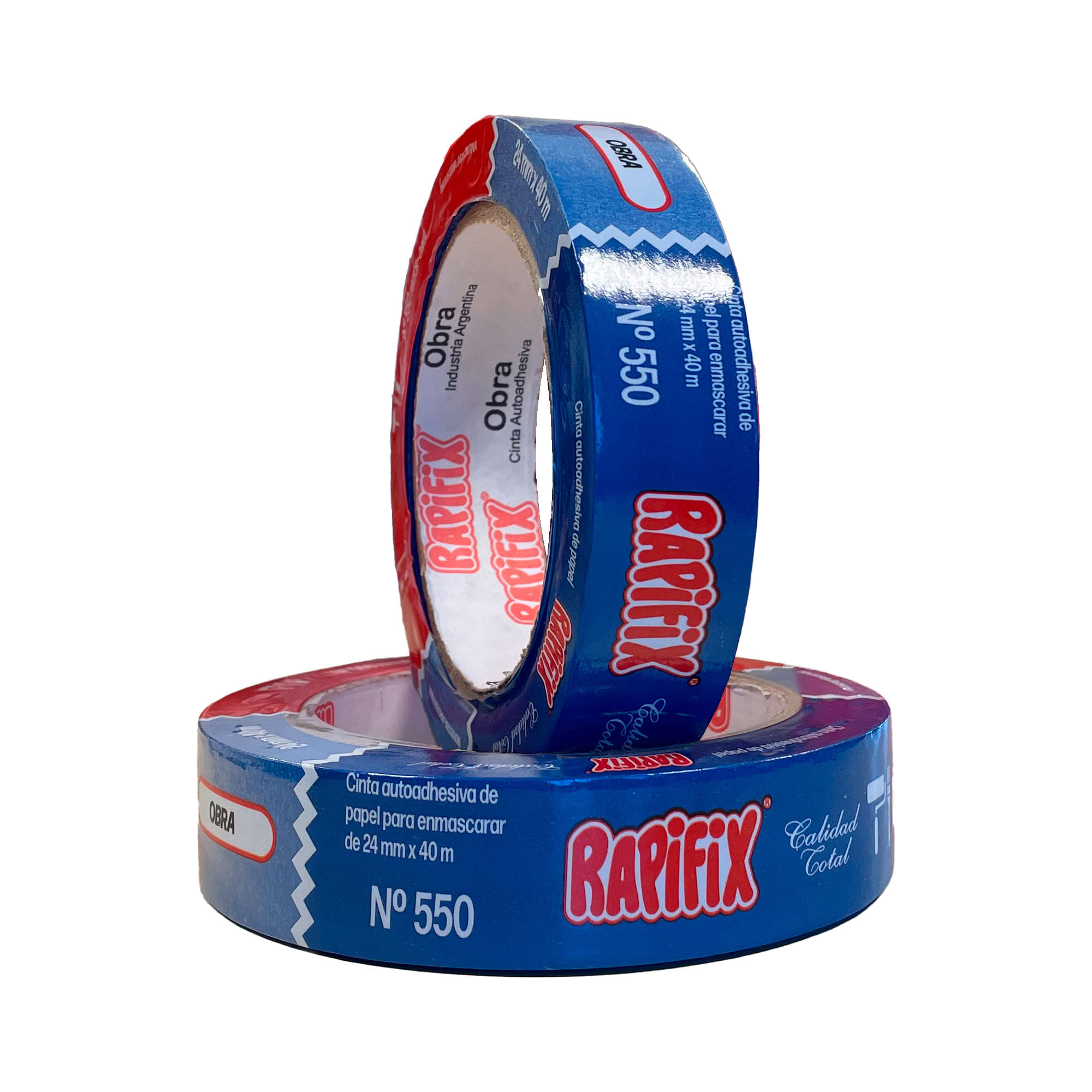 Cinta de papel Rapifix autoadhesiva obra premium azul 24 mm x 40 mts