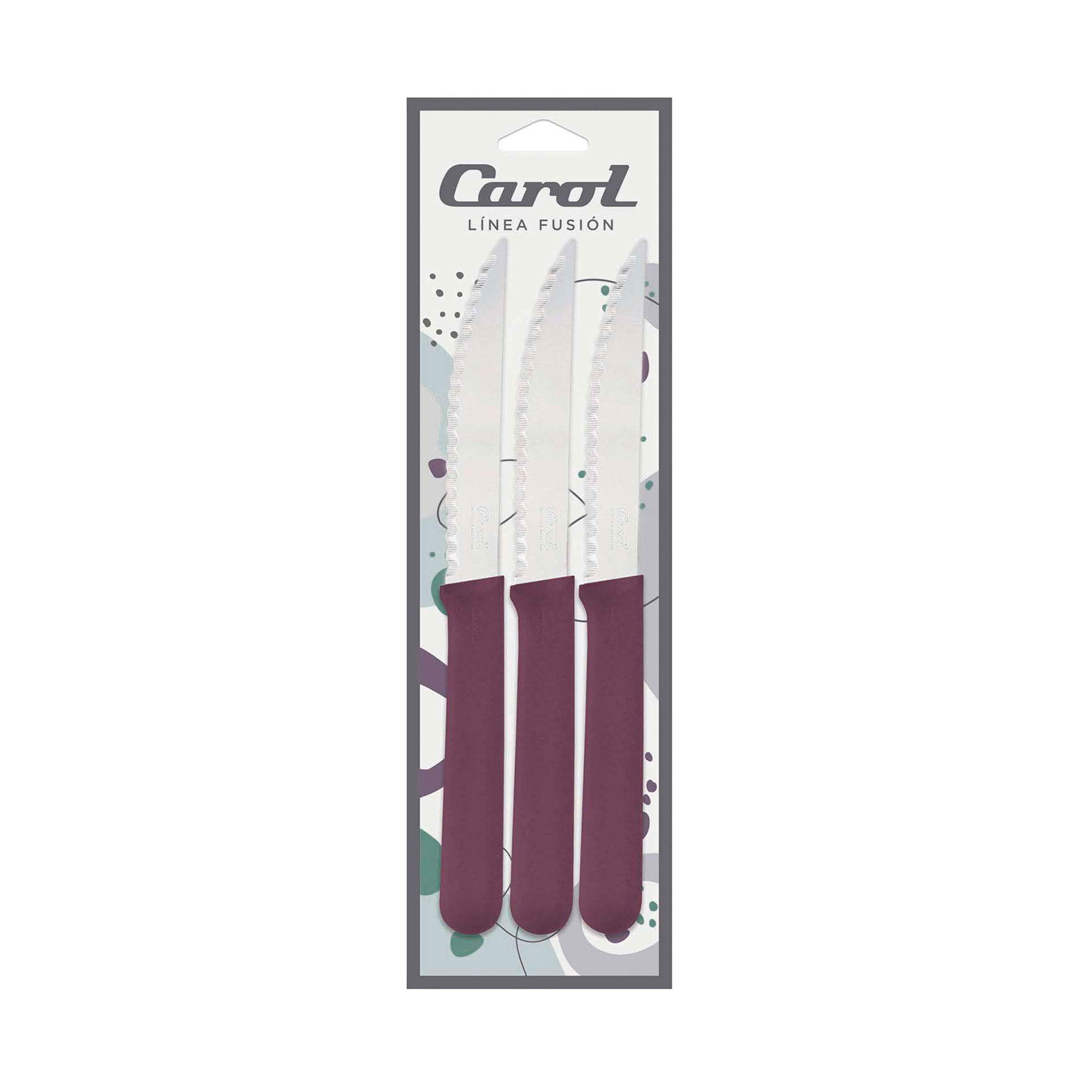 Set cuchillos Carol borravino fusion x 3 uni