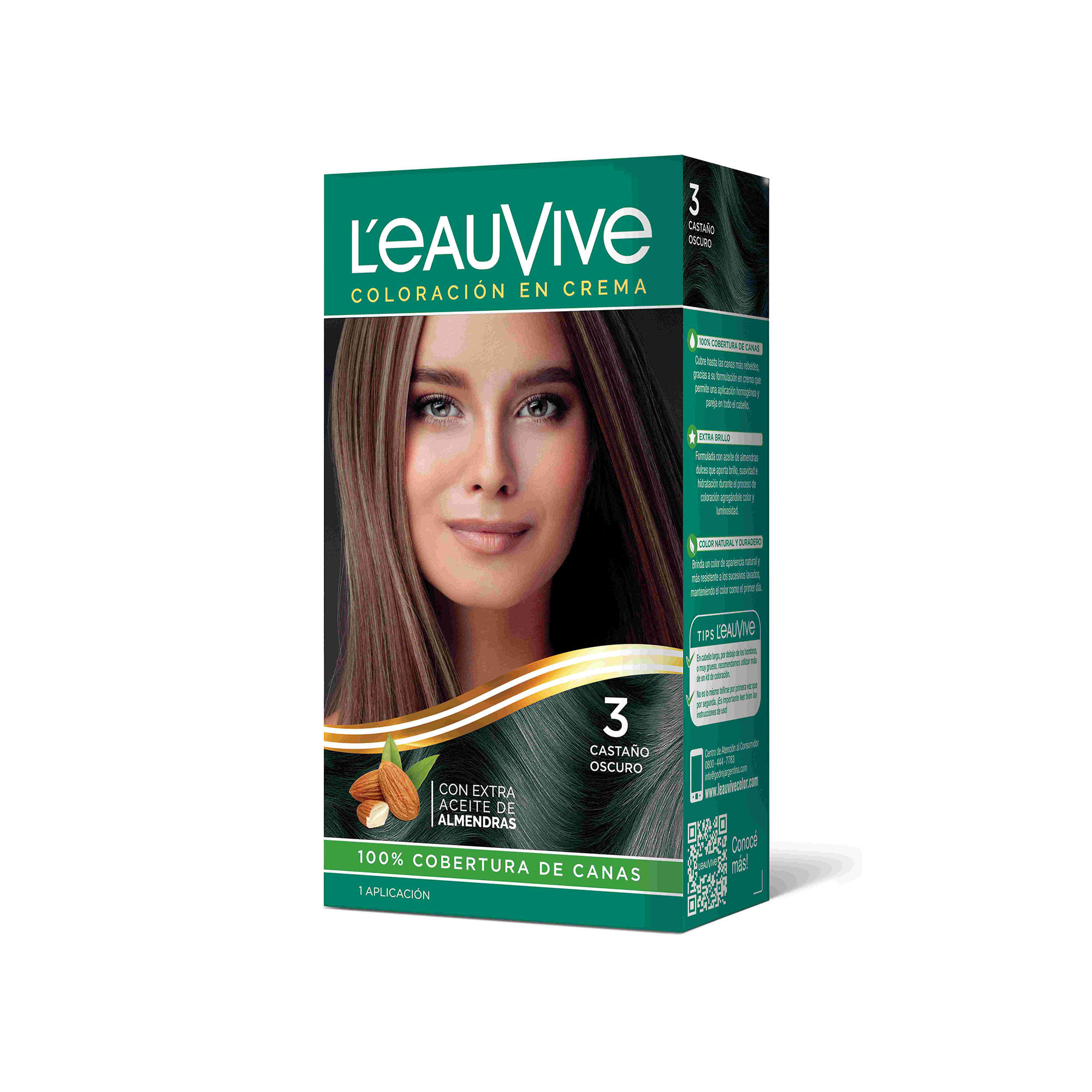Color permanente L'eauVive kit N3 castaño oscuro 1 uni