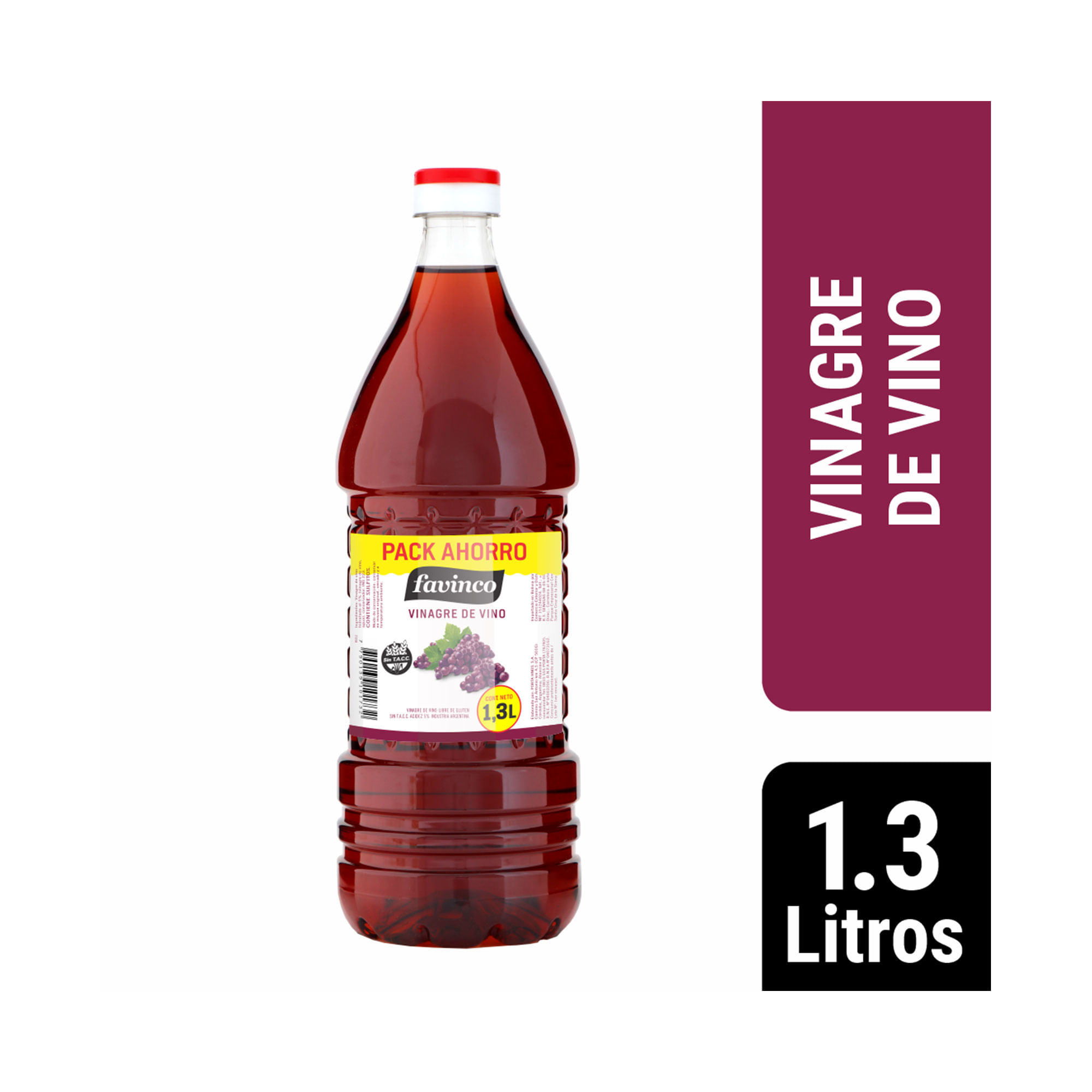 Vinagre de vino Favinco pet 1.3 lts.