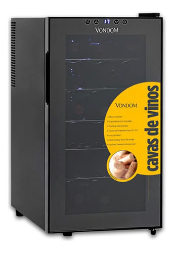 Cava De Vinos Vondom Para 18 Botellas Línea Negro