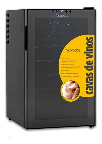 Cava De Vinos Vondom Para 28 Botellas Línea Negro Silenciosa