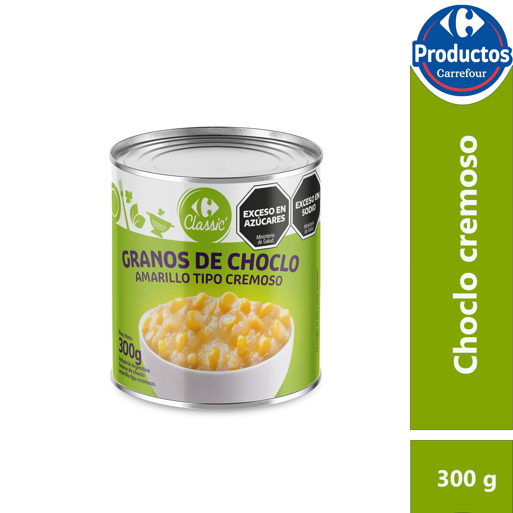 Choclo amarillo cremoso Carrefour Classic 300 grs