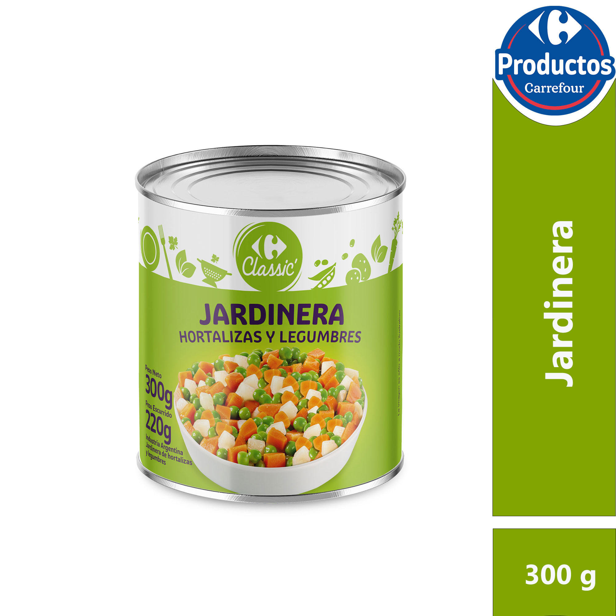 Jardin de hortaliza y legumbres Carrefour classic 300 g.