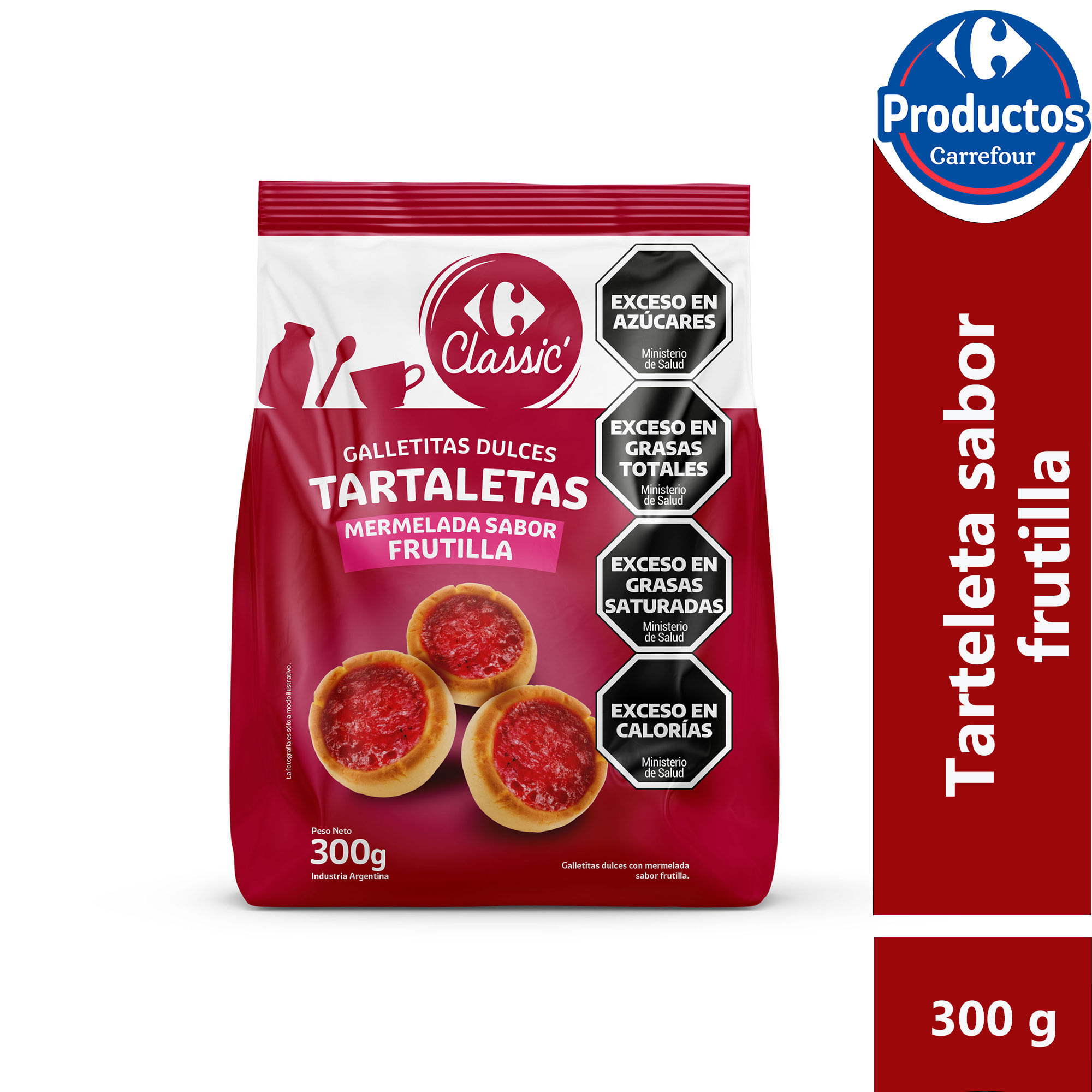 Tartaleta frutilla Carrefour Classic 300 g.