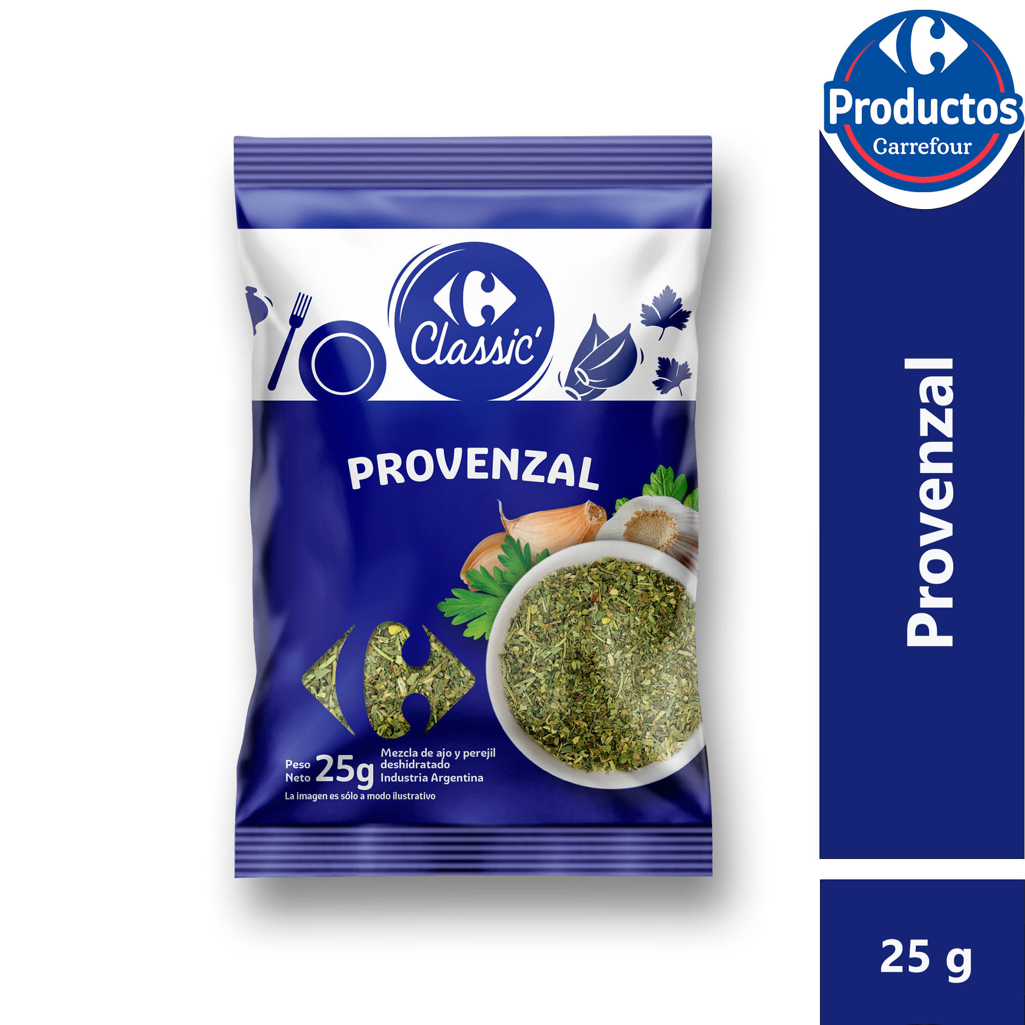 Condimento provenzal Carrefour Classic en sobre 25 g.
