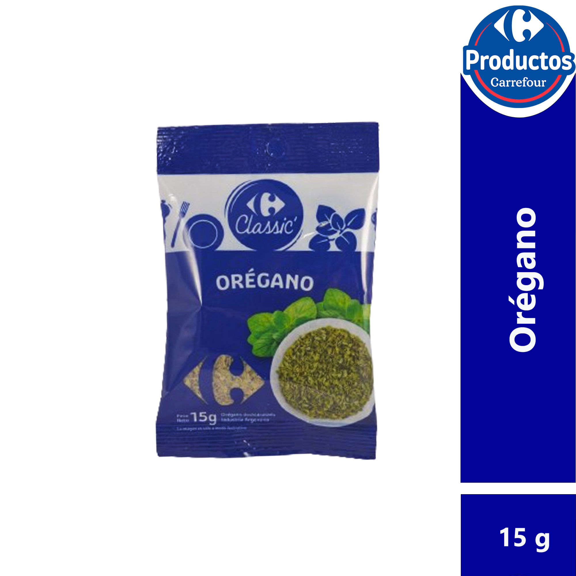 Orégano Carrefour classic en sobre 15 g.