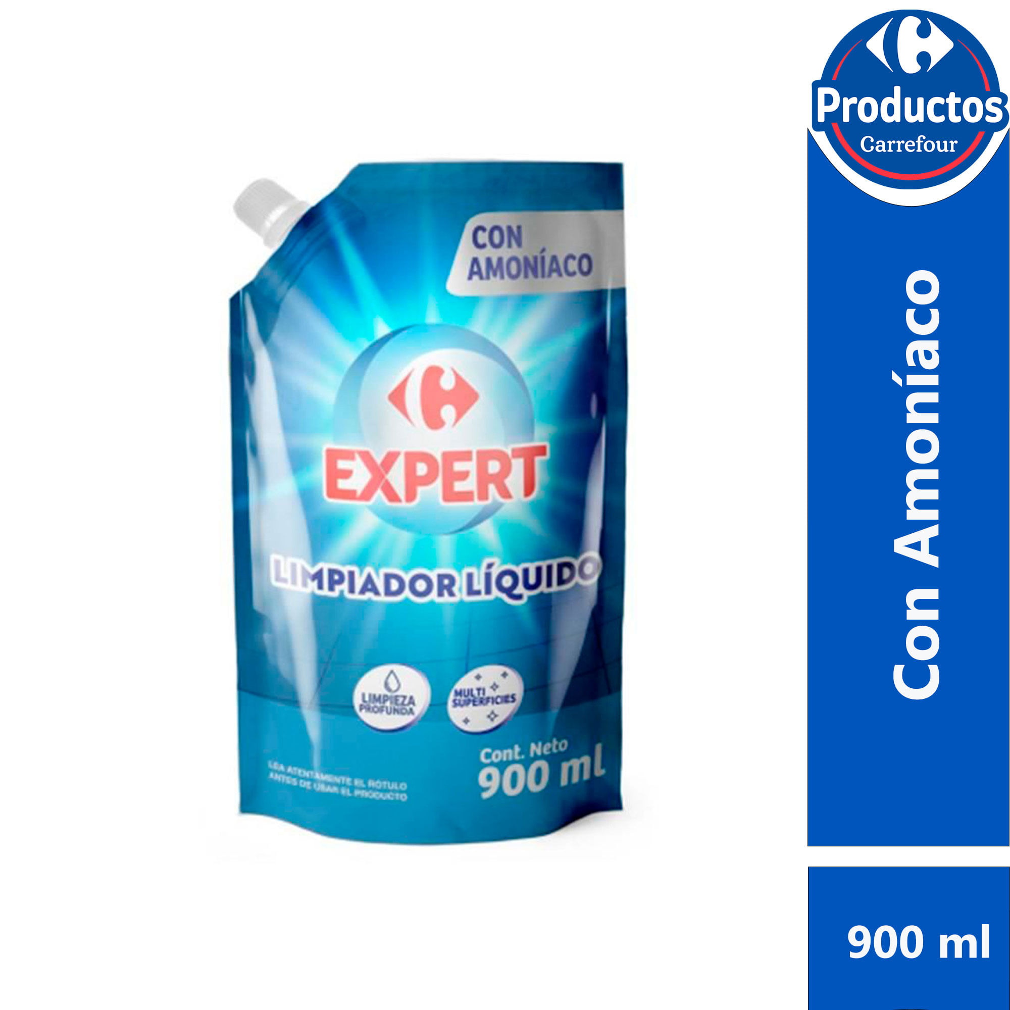 Limpiador líquido Carrefour expert con amoniaco dp 900 cc.