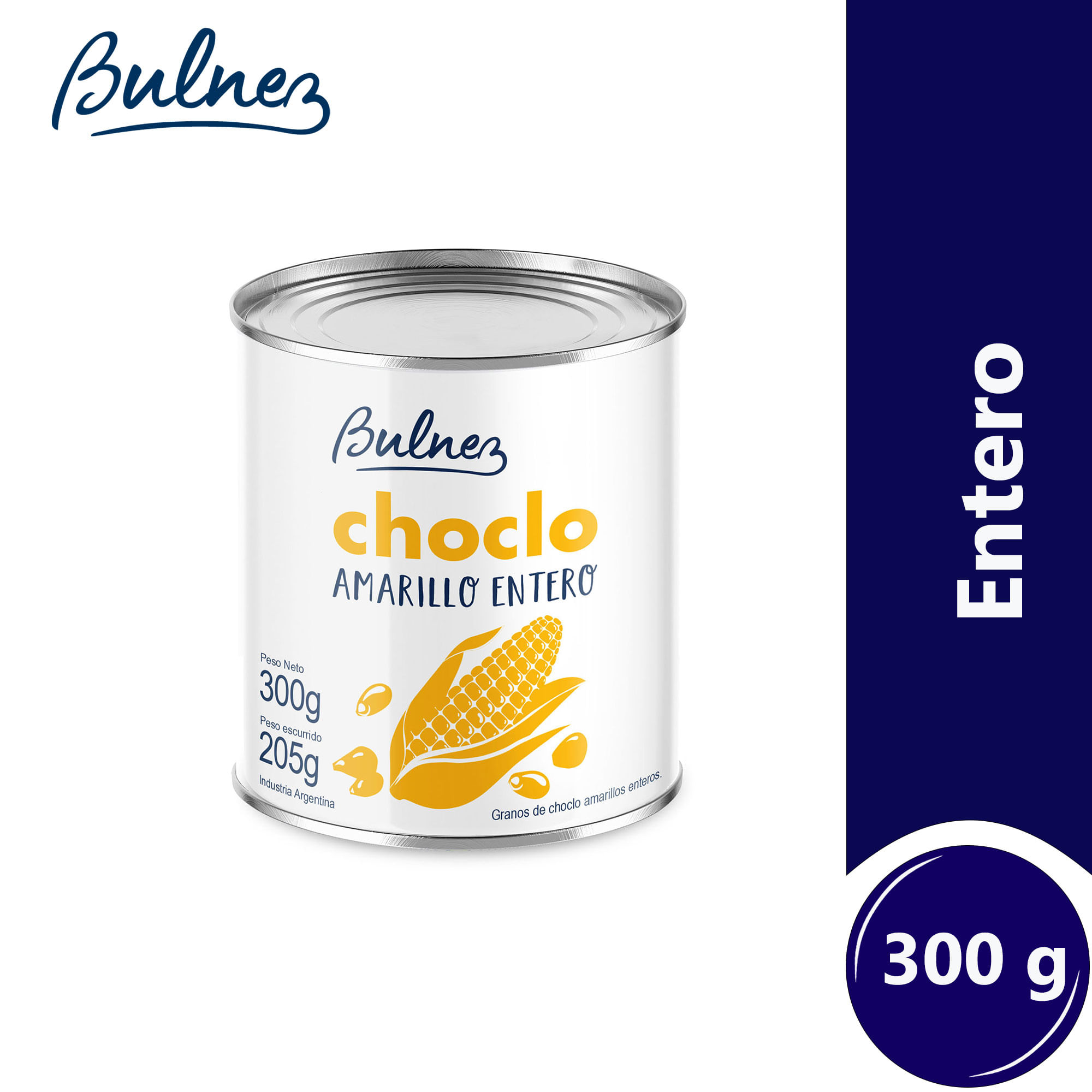 Choclo entero amarillo Bulnez en lata 300 g.