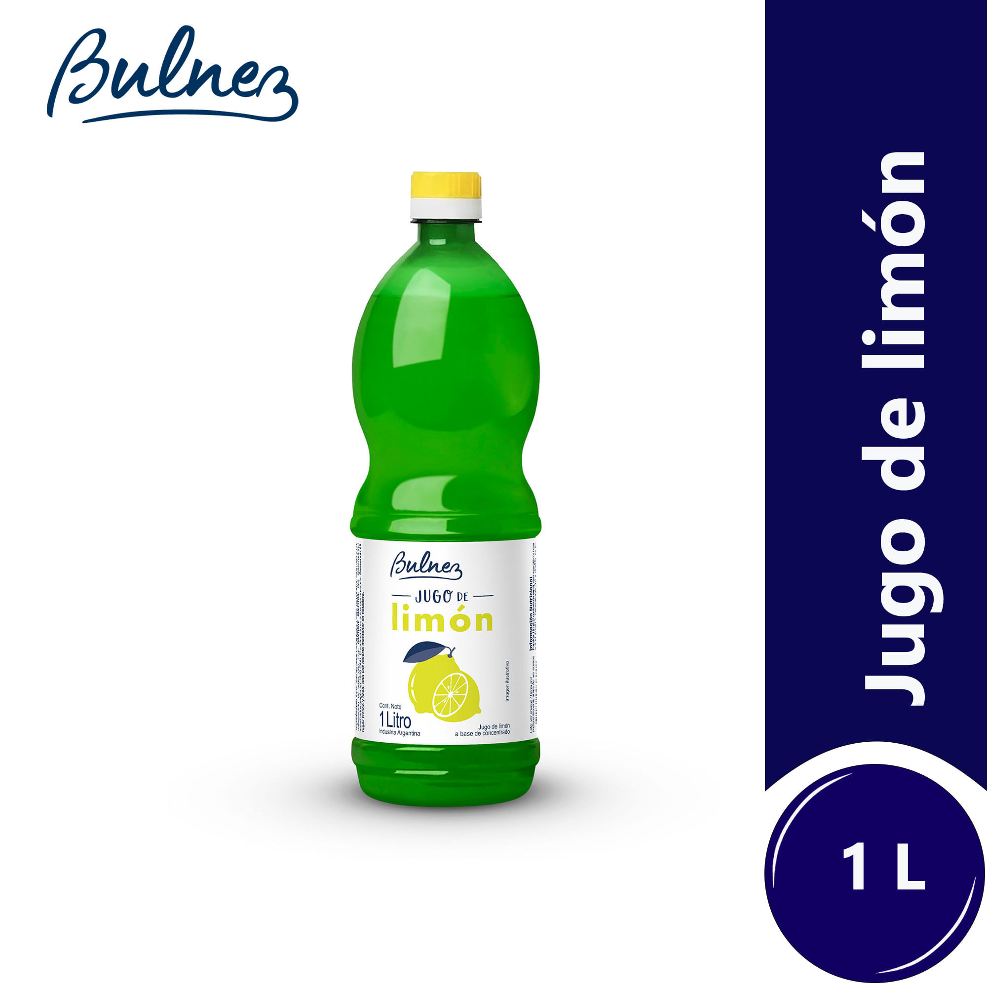 Jugo de limón Bulnez en botella 1000 cc.