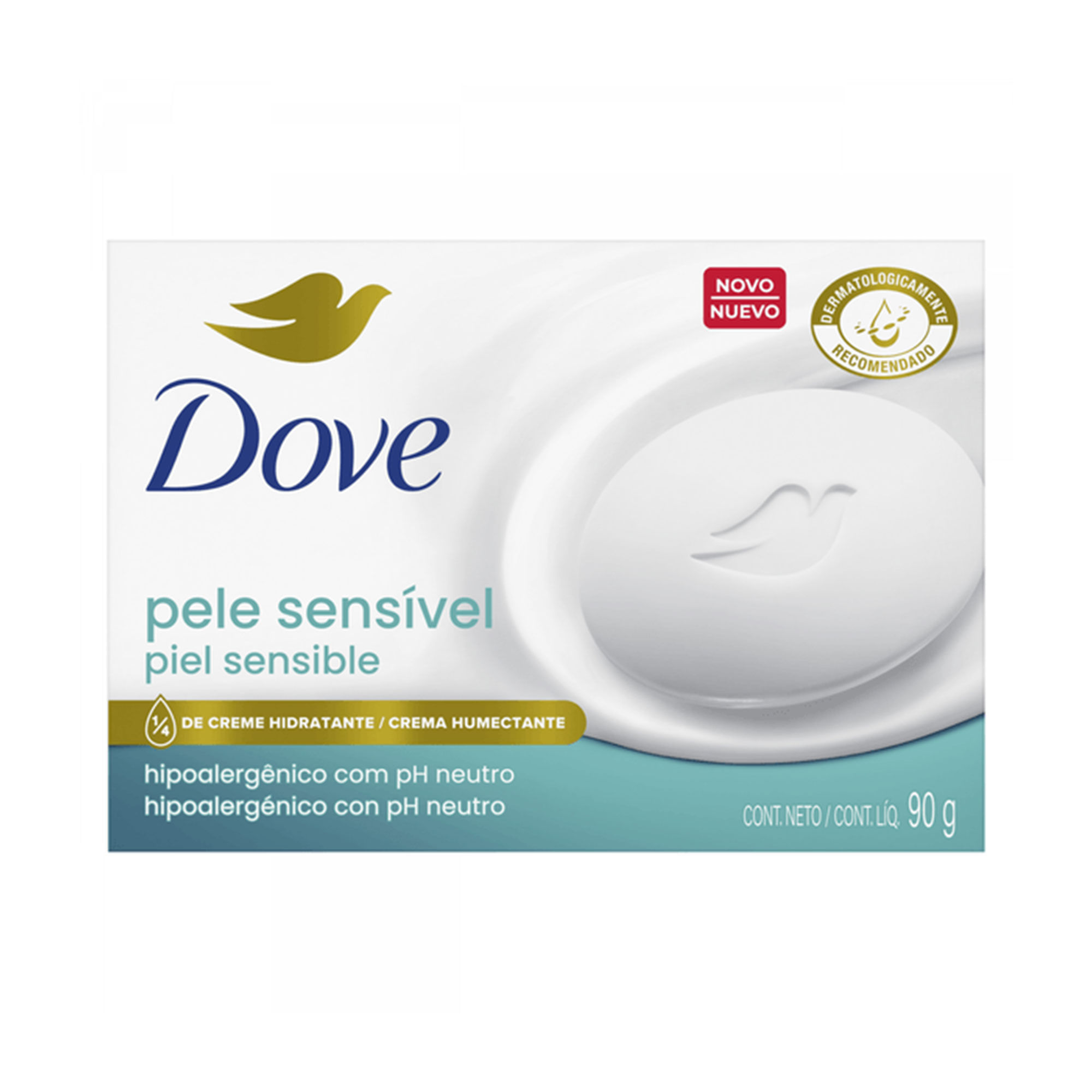 Jabón En Barra Dove Piel Sensible 90gr