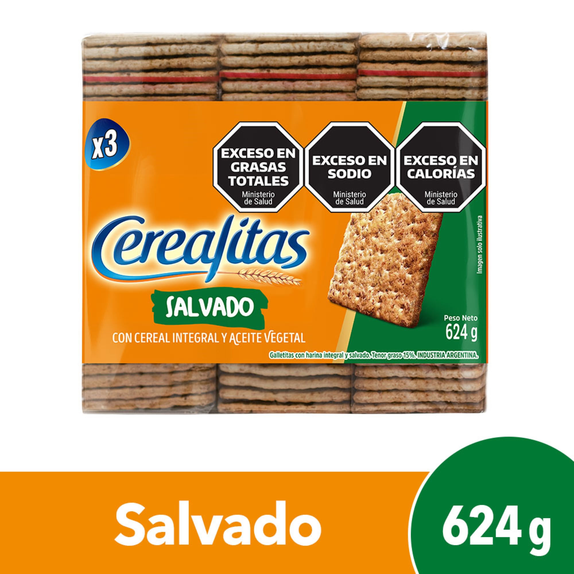 Galletitas Cerealitas De Salvado 624 G 3u