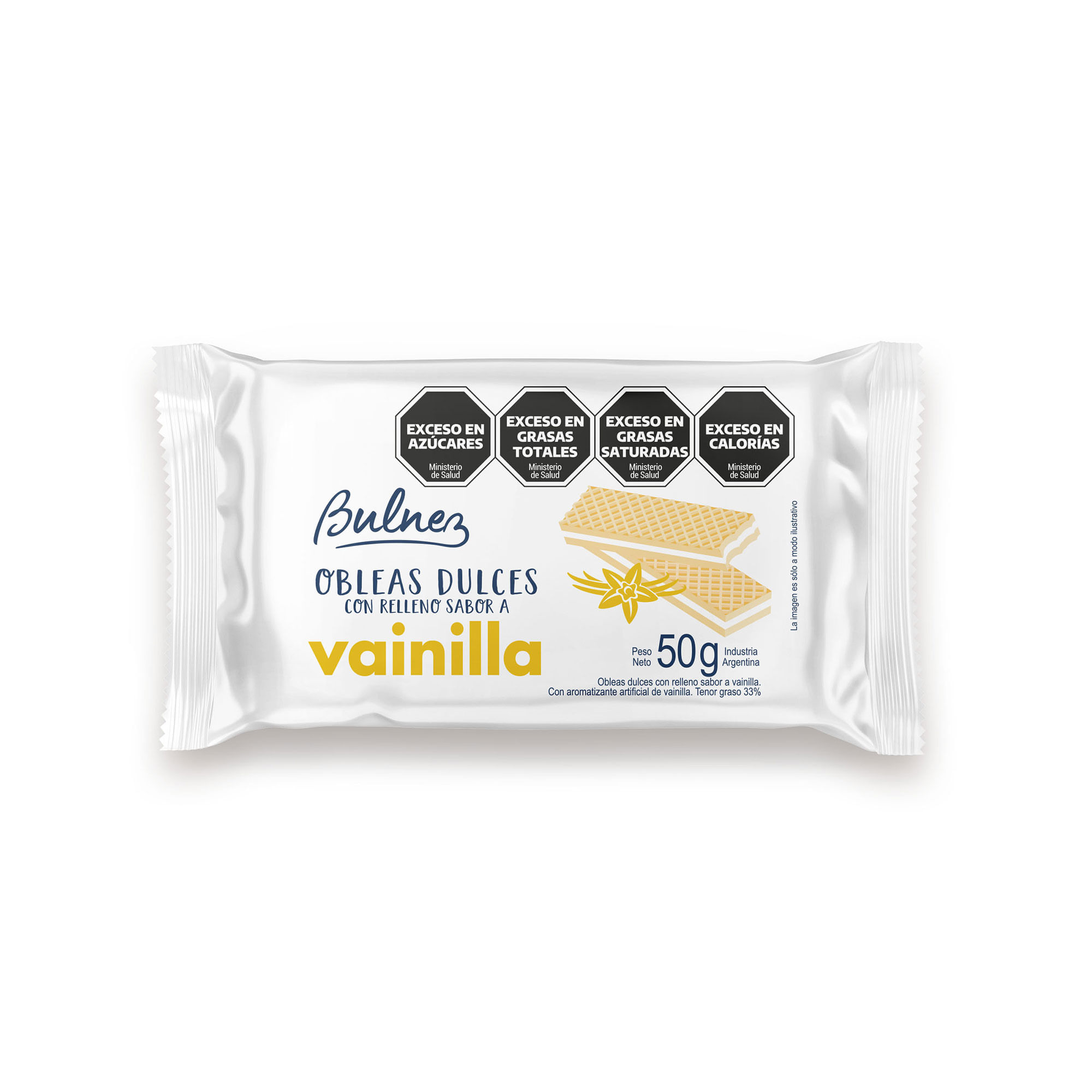Obleas de vainillas Bulnez 50 g.