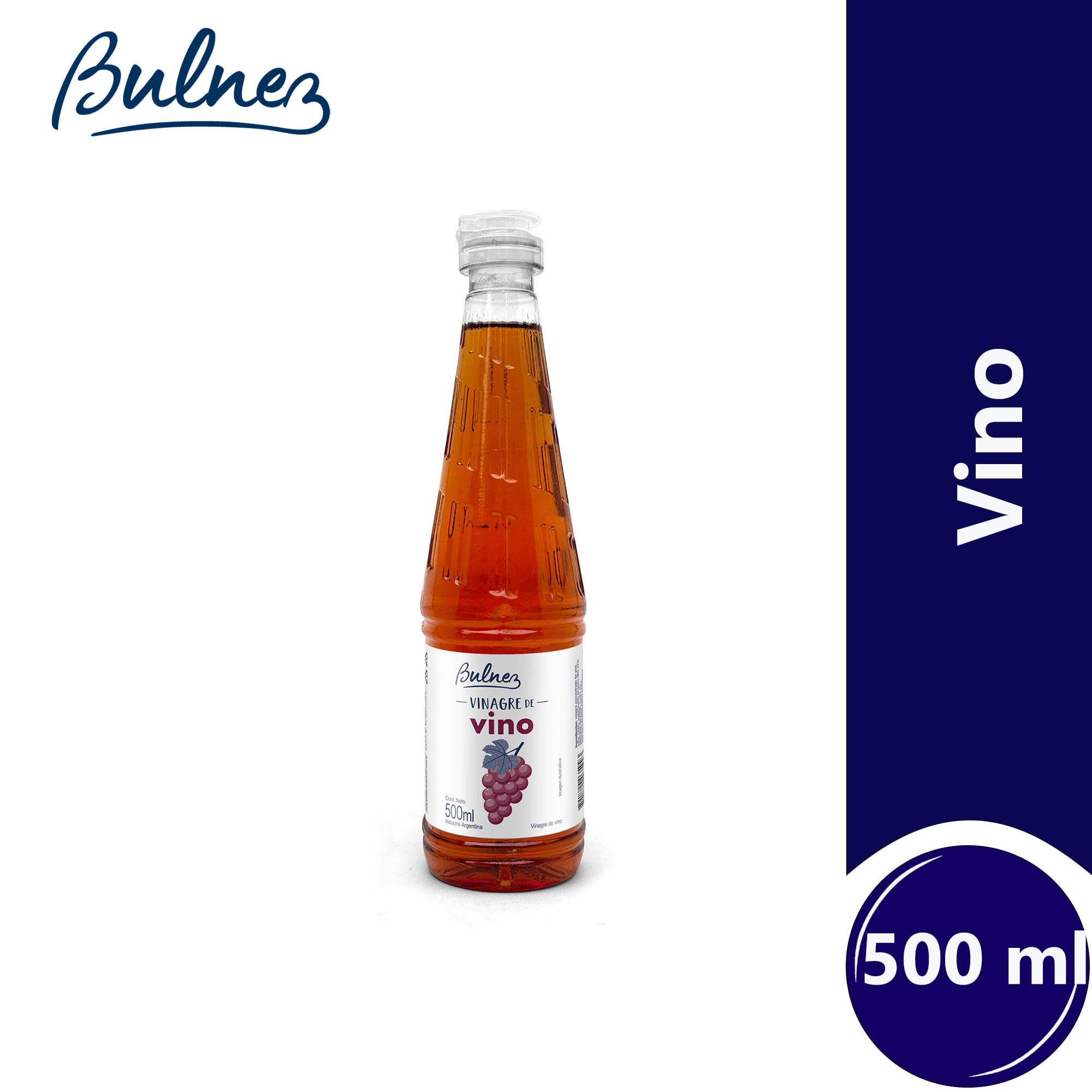 Vinagre de vino Bulnez en botella 500 cc.
