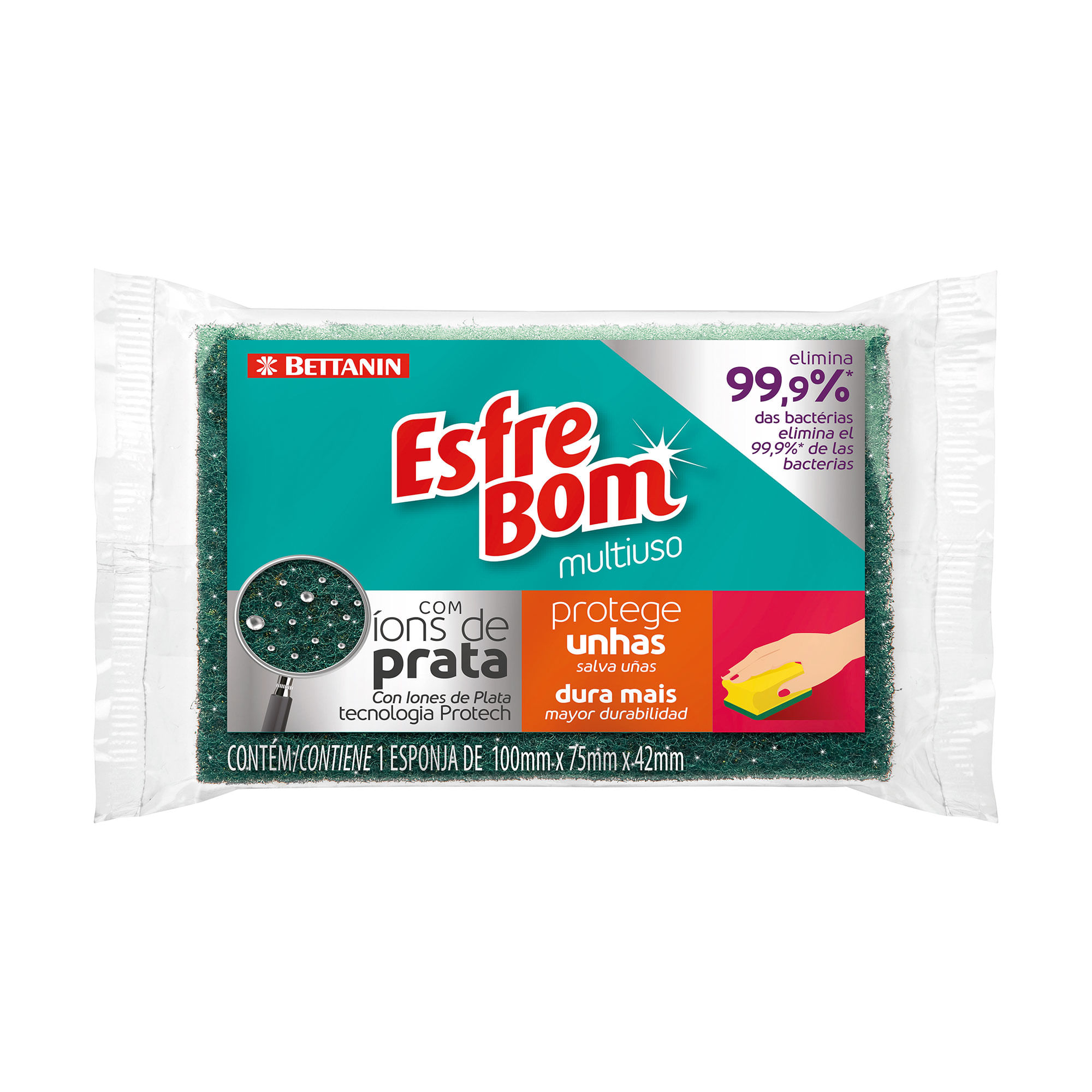 Esponja Esfre Bom salva uñas iones de plata