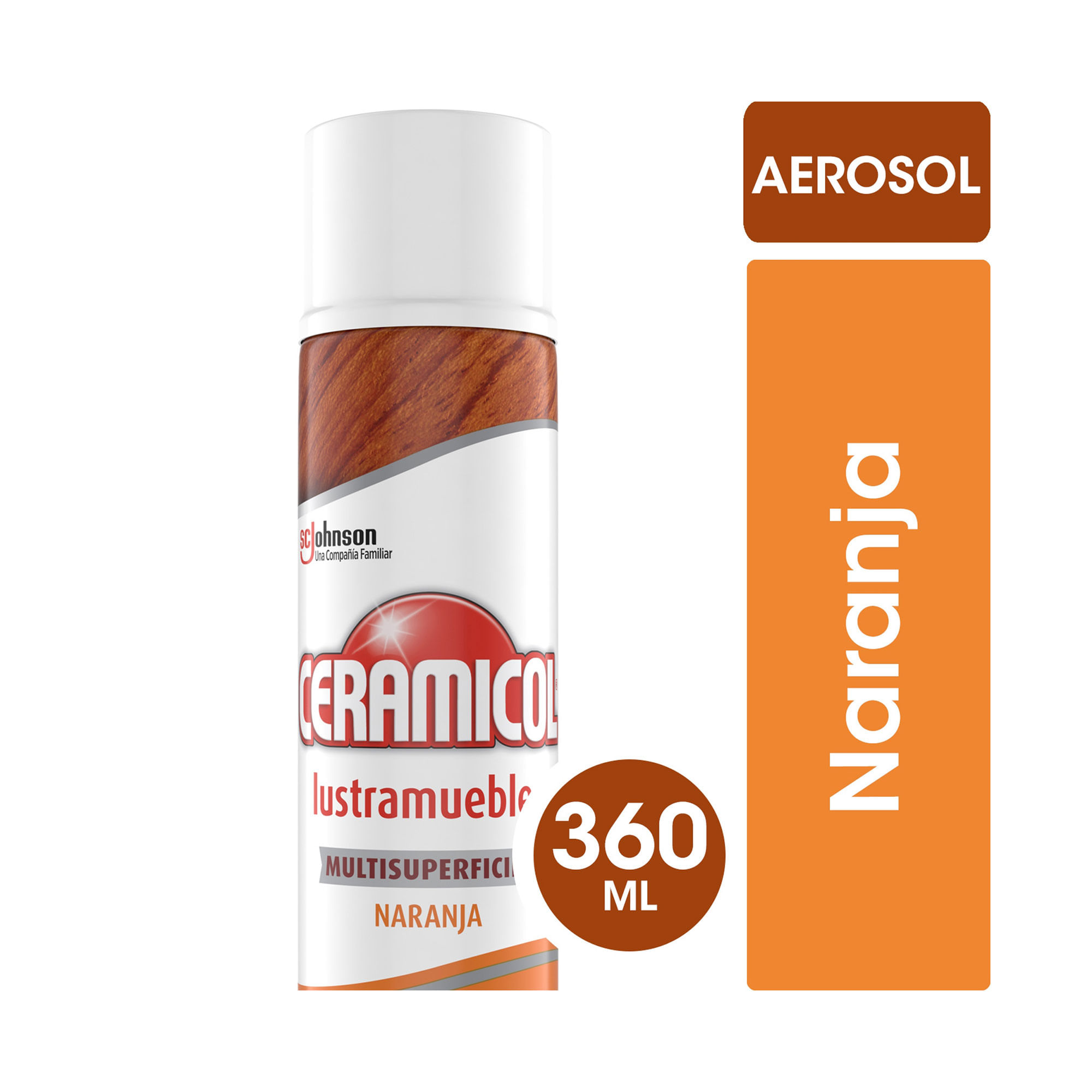 Lustramuebles Ceramicol Naranja 360 Ml