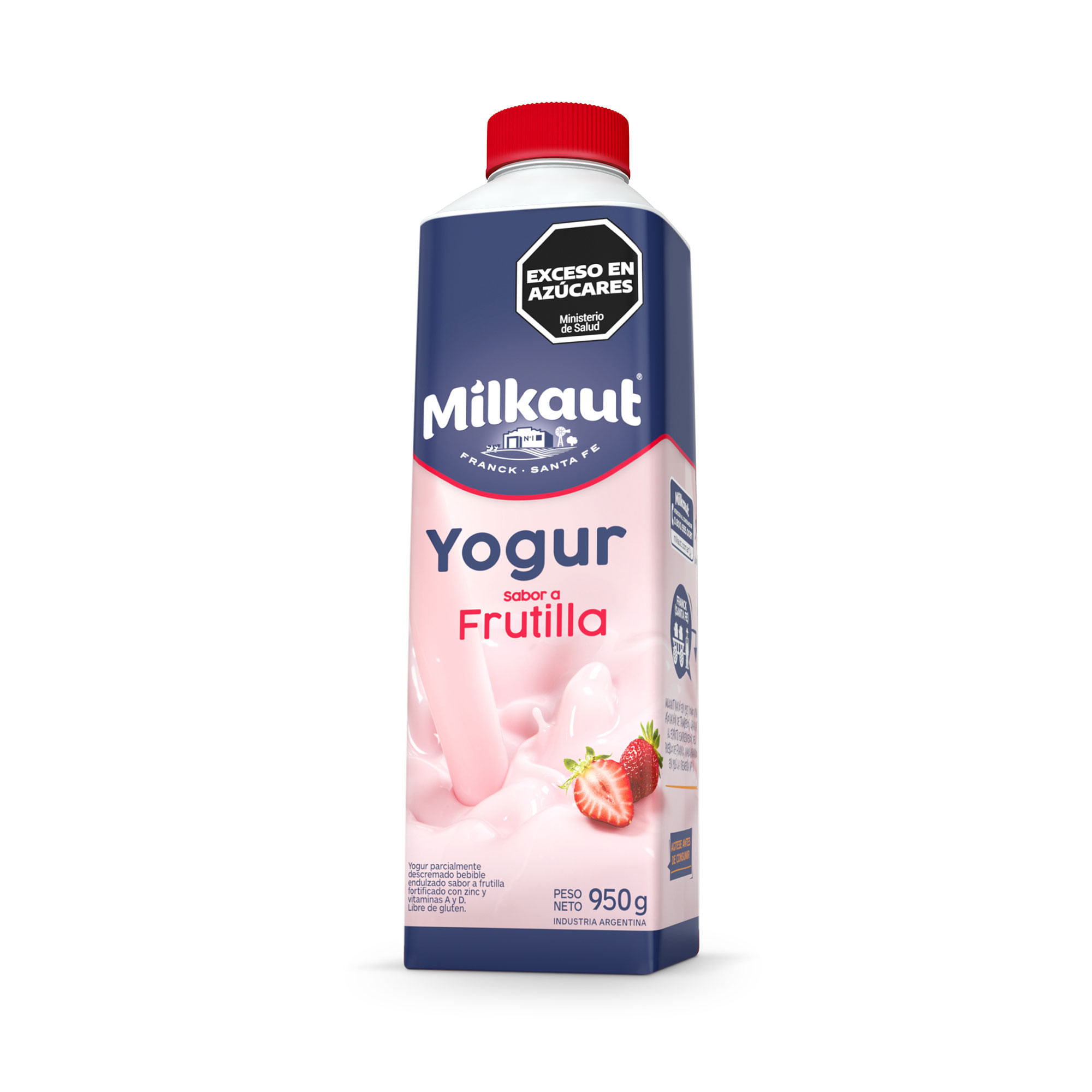 Yogur Bebible Milkaut Frutilla 950 G