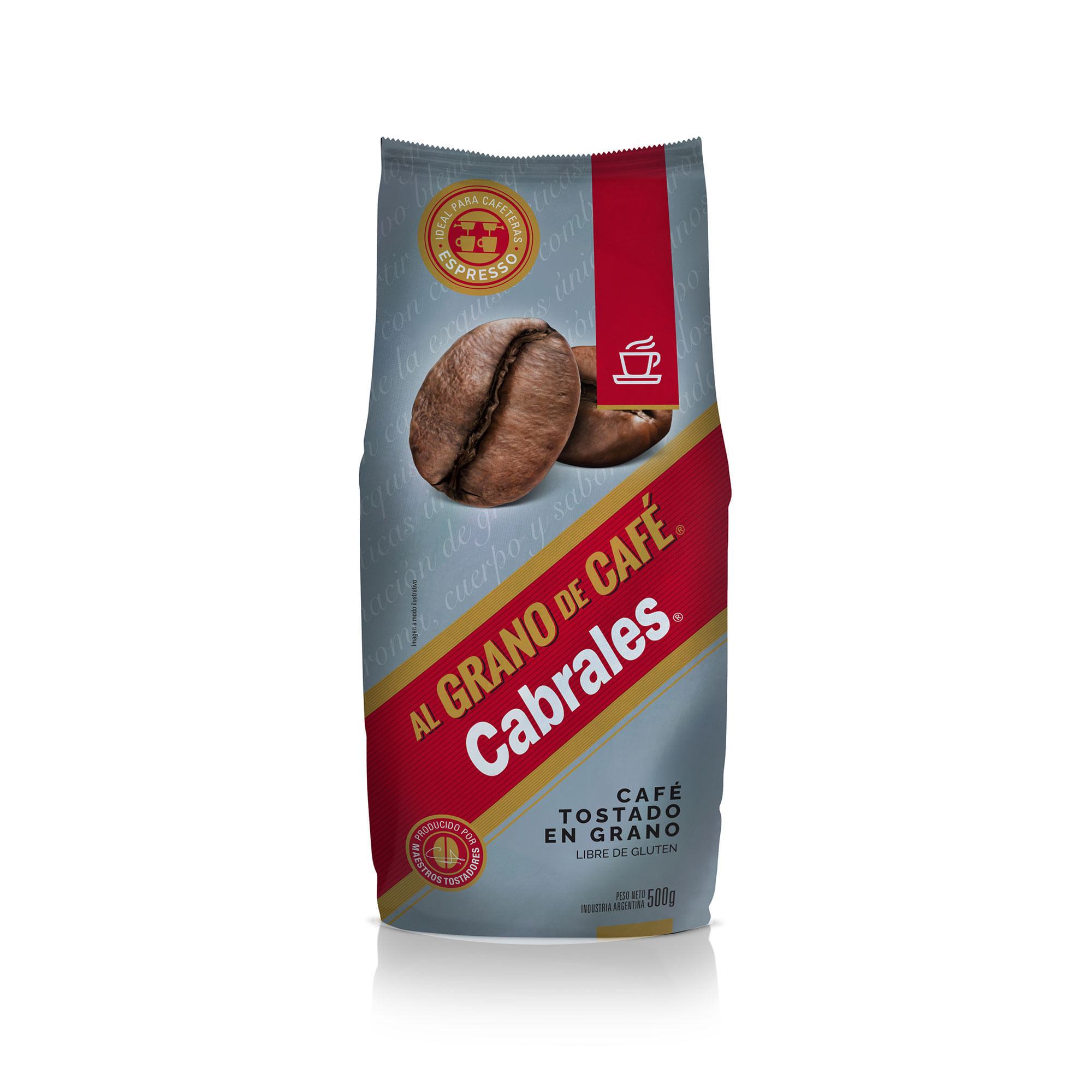 Café en granos tostado Cabrales en bolsa 500 g.