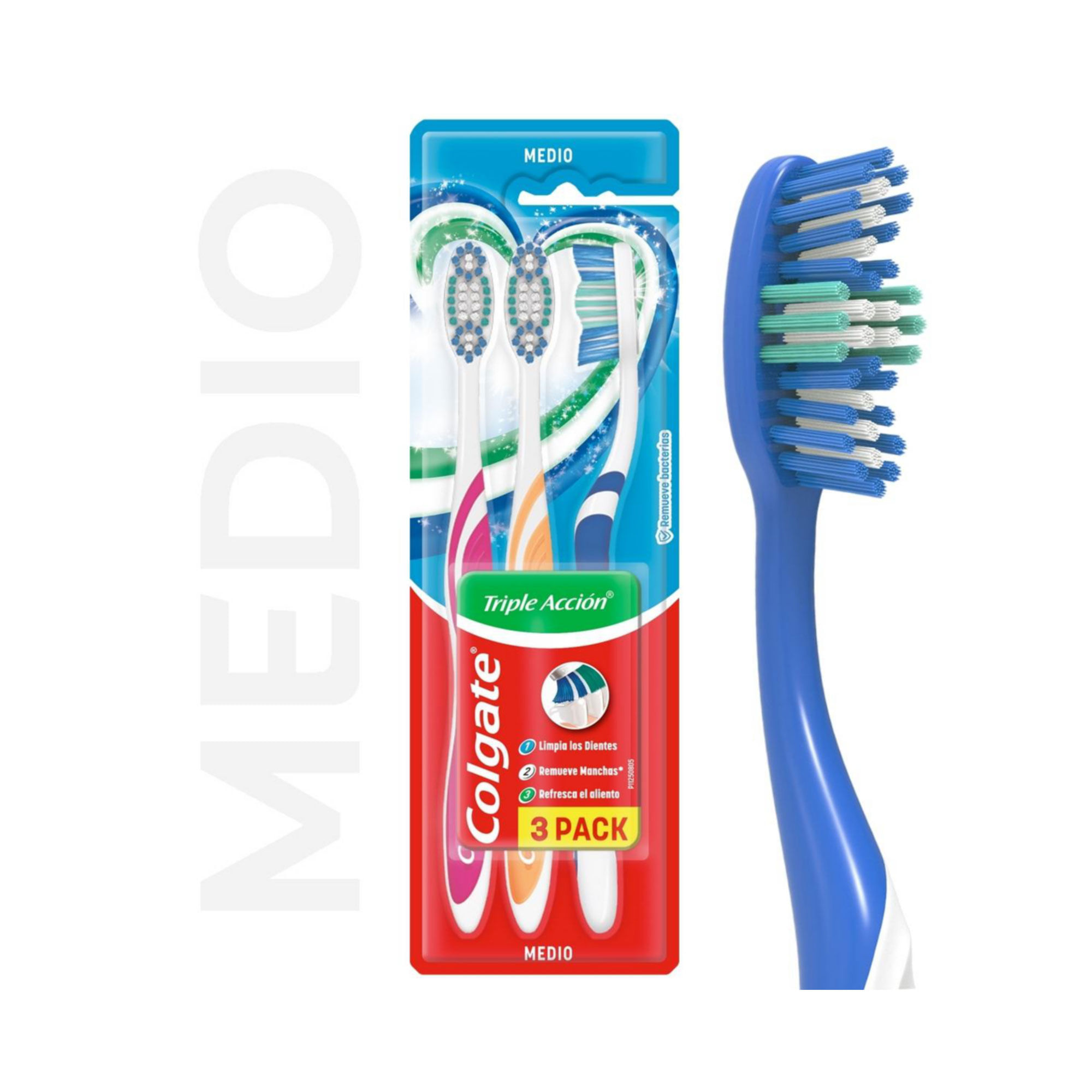 Cepillo de dientes Colgate triple acción 3 uni