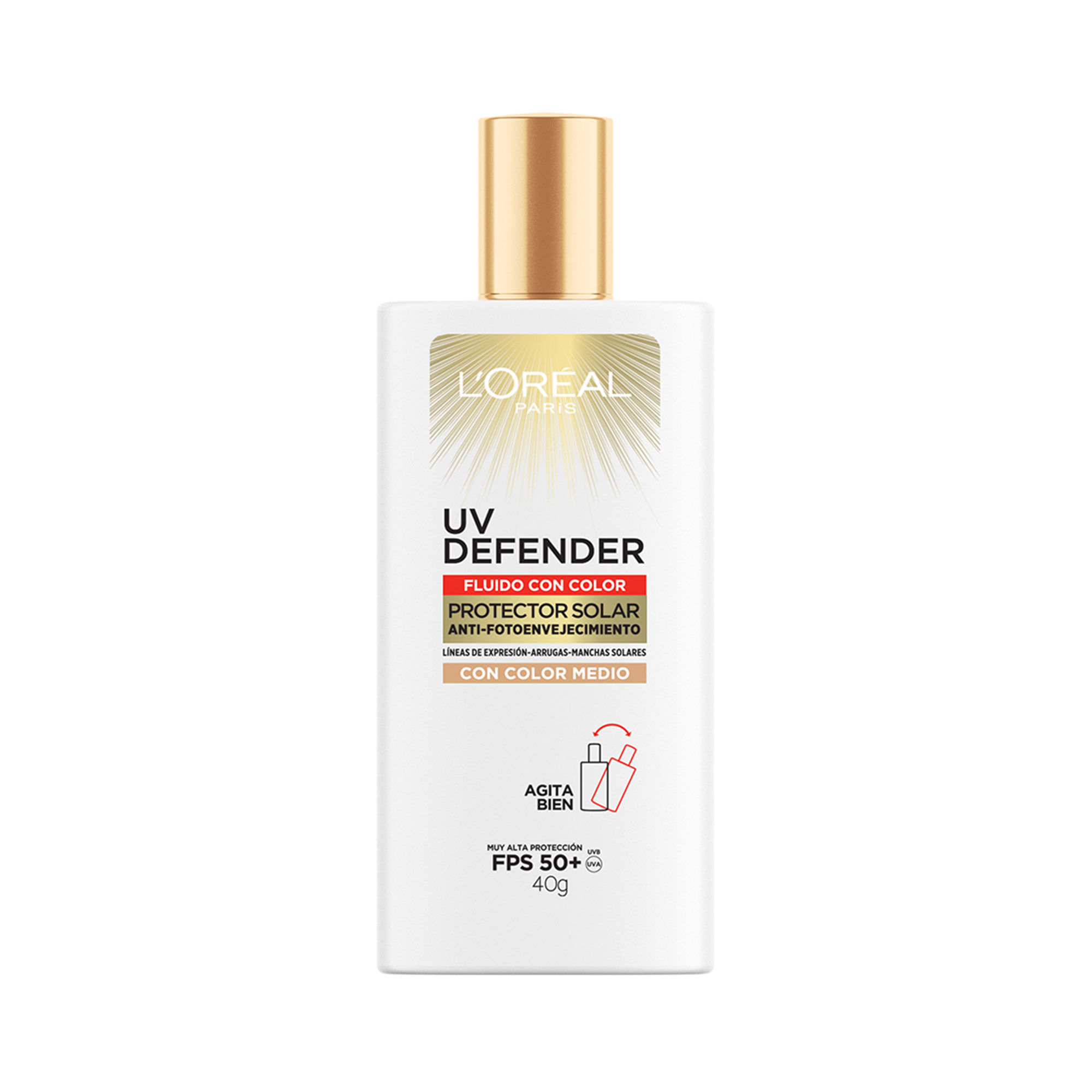 Protector Solar Facial Loreal Uv Fluido Media 40gr