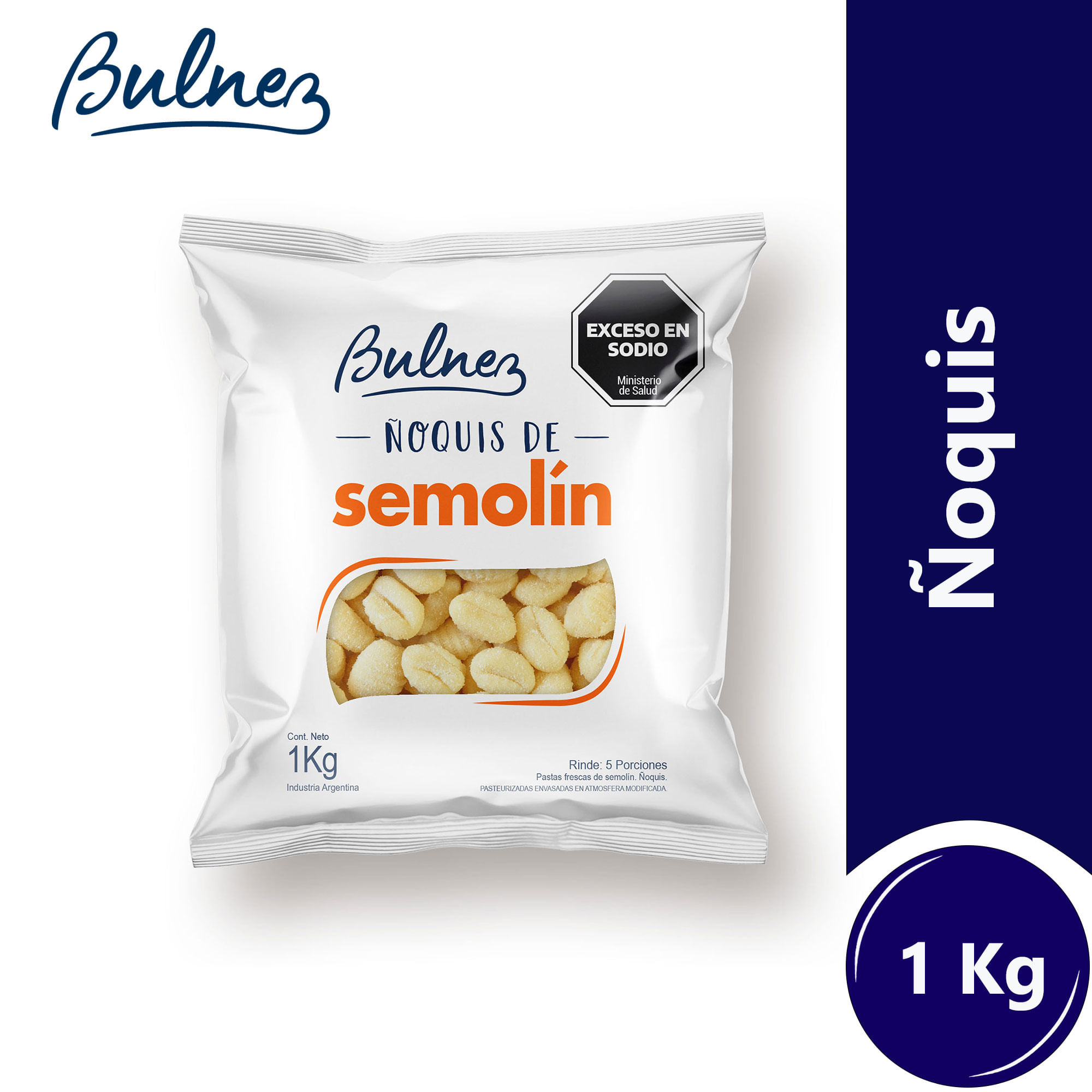 Ñoquis de semolin Bulnez fp 1 kg.