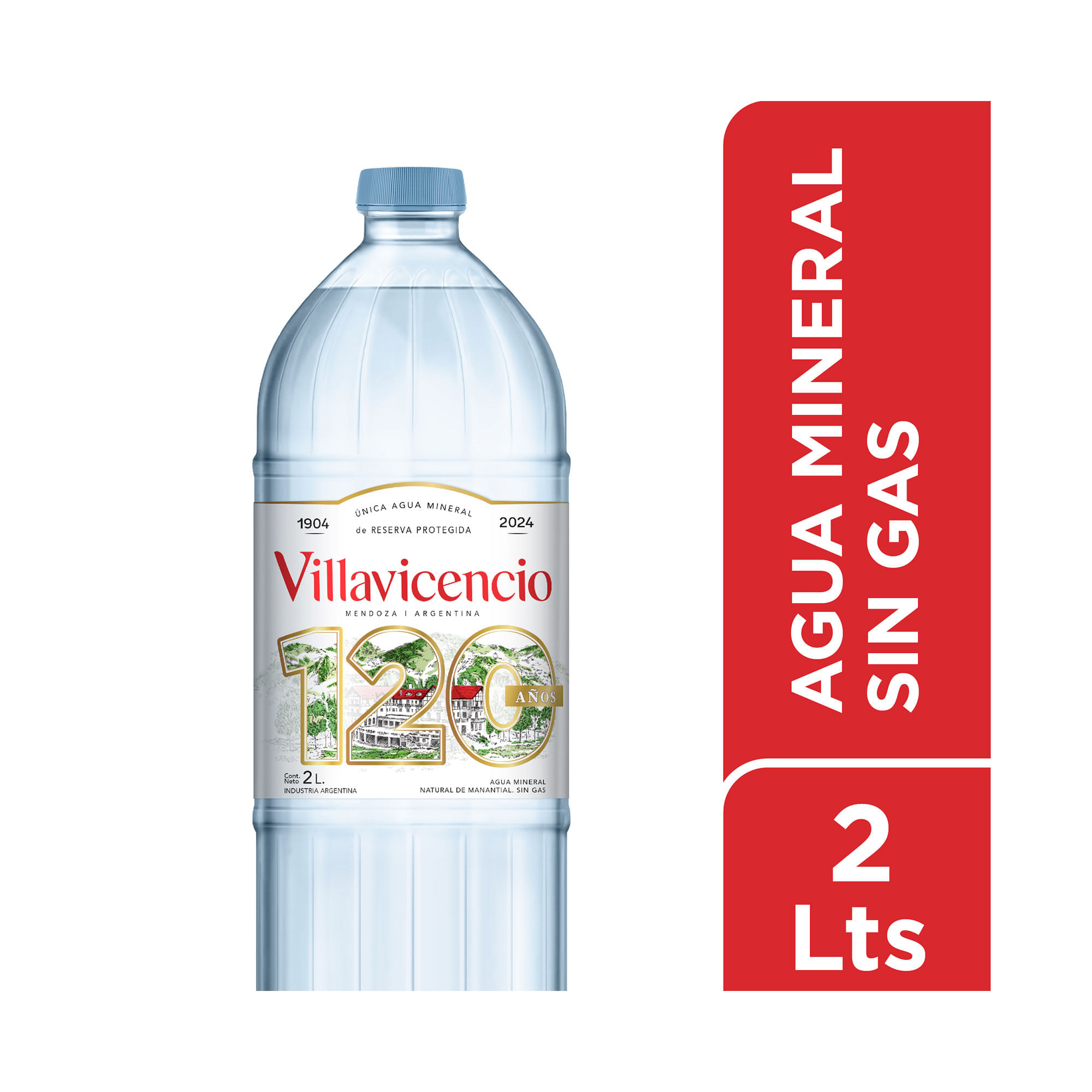 Agua mineral sin gas Villavicencio 2 lts