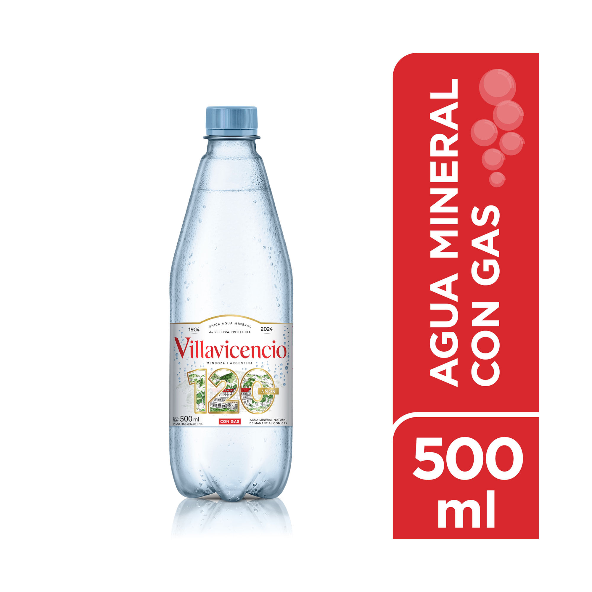 Agua mineral con gas Villavicencio 500 ml