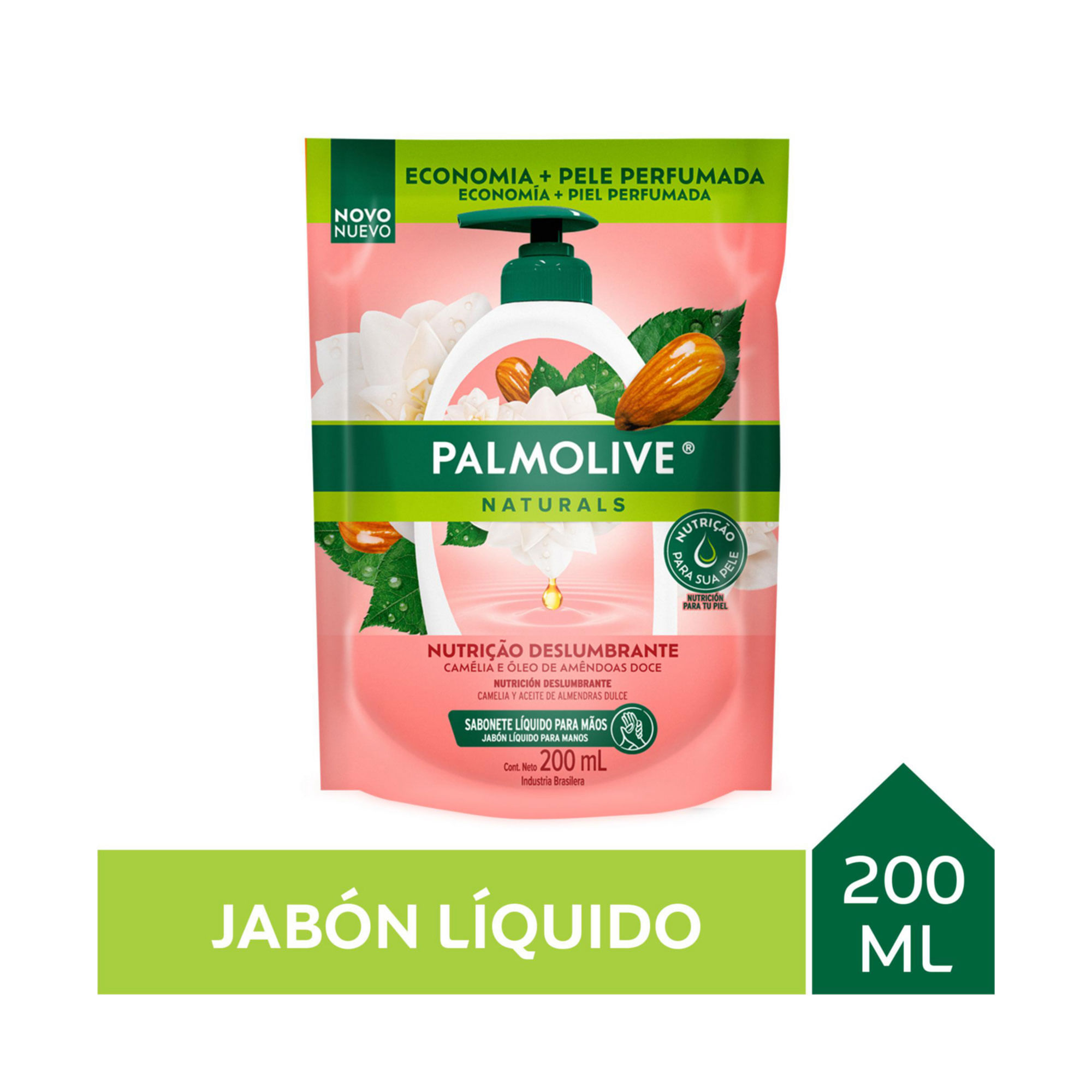 Jabón líquido Palmolive Naturals camelia doypack 200 ml.