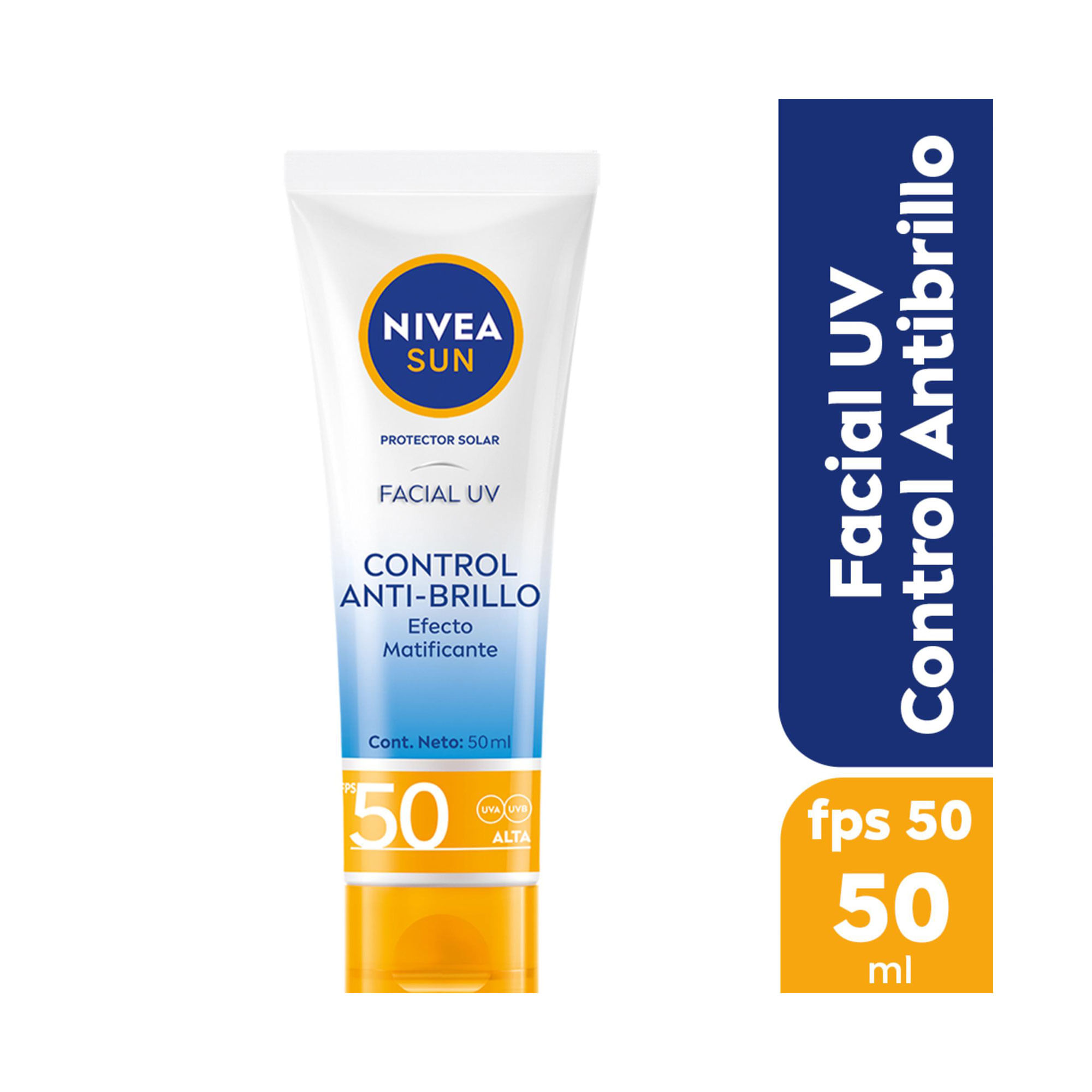 Protector Solar Facial Nivea Control Anti-Brillo Fps 50 Para Todo Tipo De Piel X 50 Ml