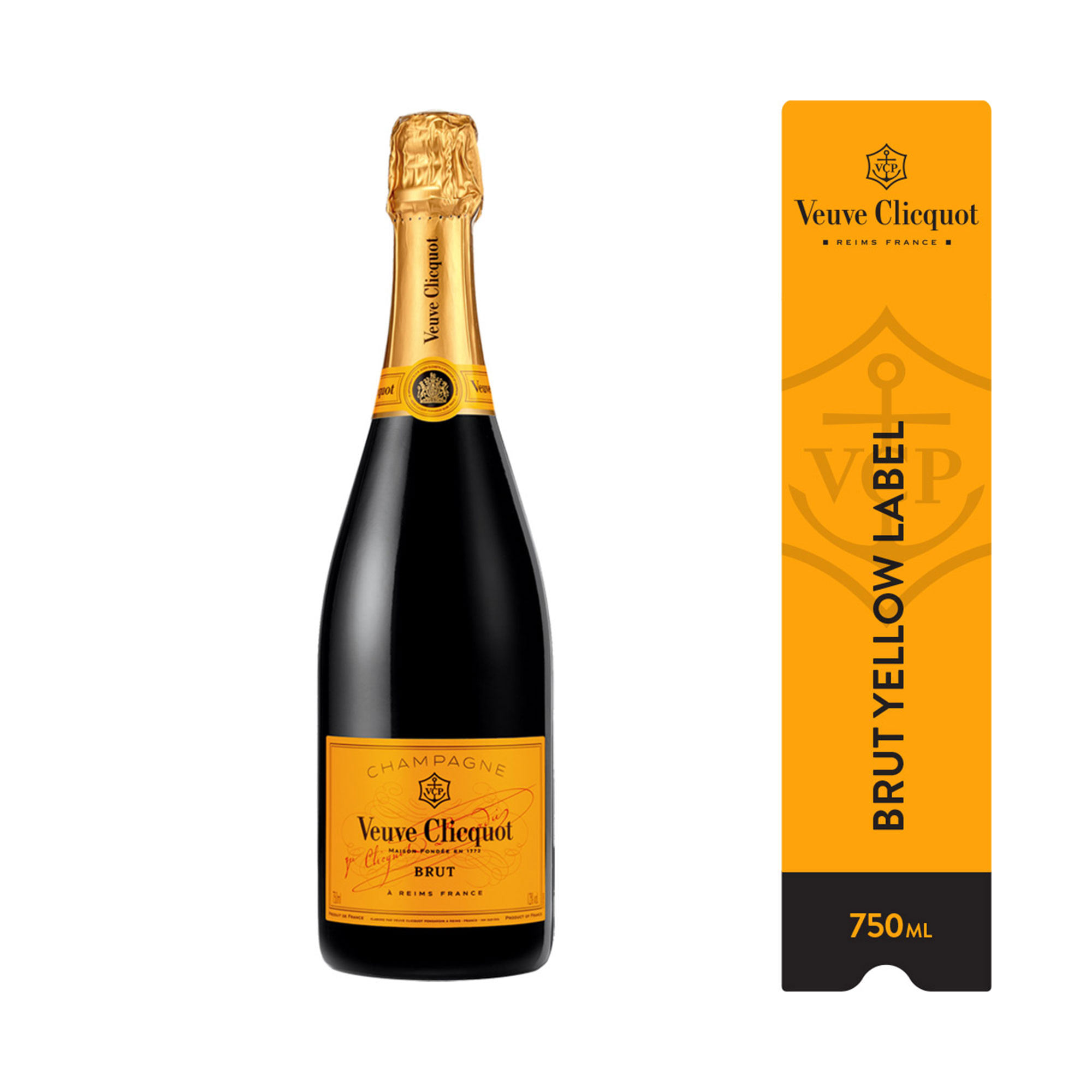 Champagne brut Veuve Cliquot yellow label 750 cc
