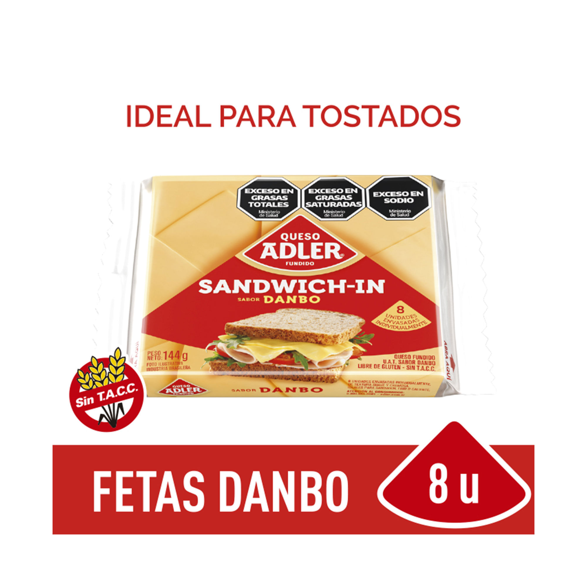Queso danbo Adler en fetas 144 g.