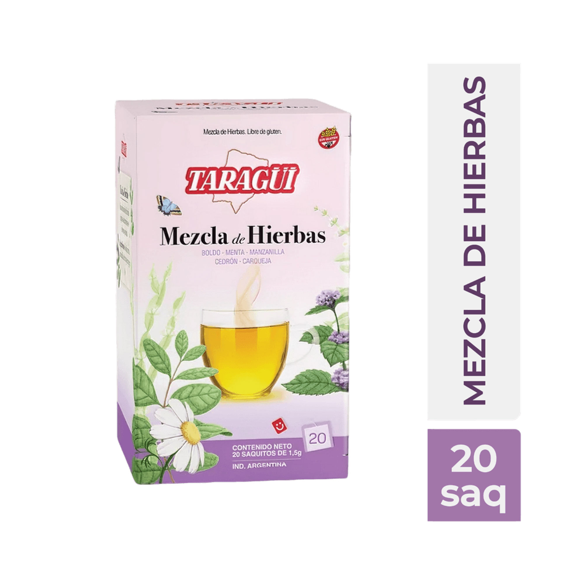 Té Taragui mezcla hierbas silvestre en sobres 20 uni