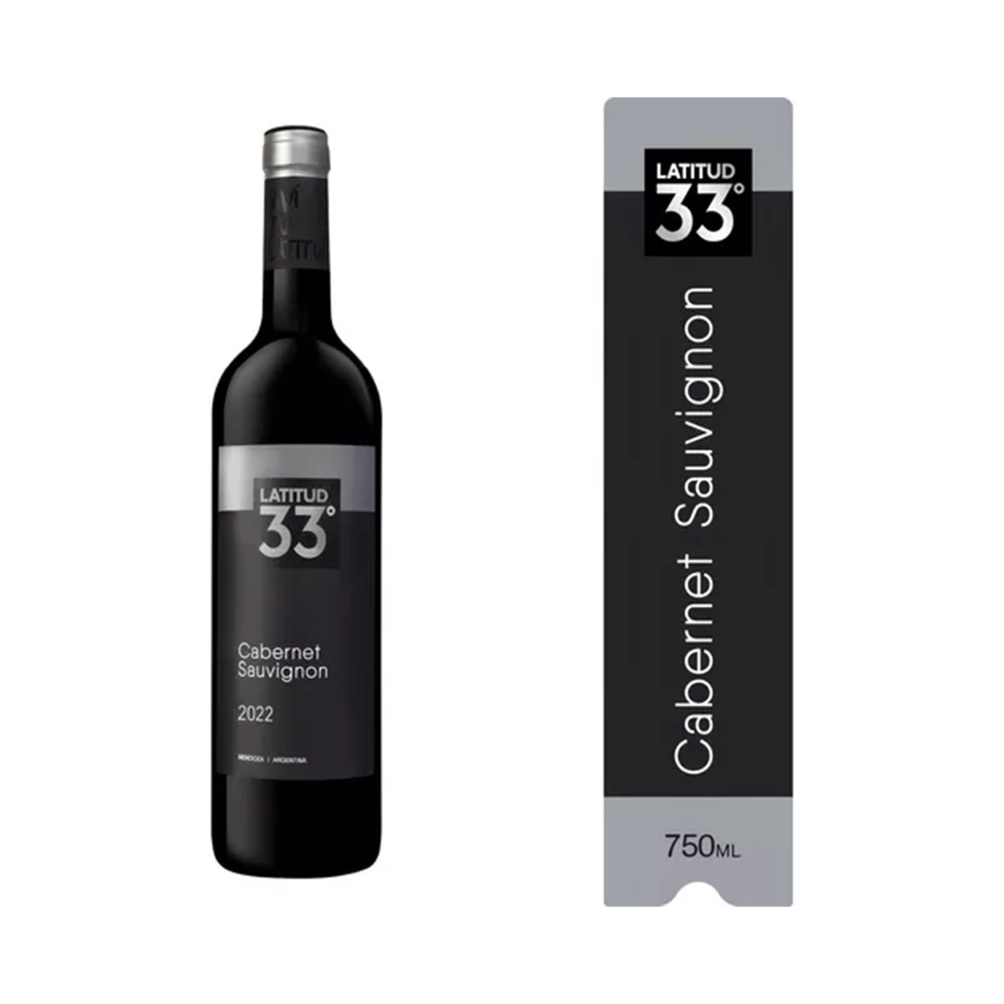 Vino tinto Cabernet Sauvignon Latitud 33 en botella 750 ml