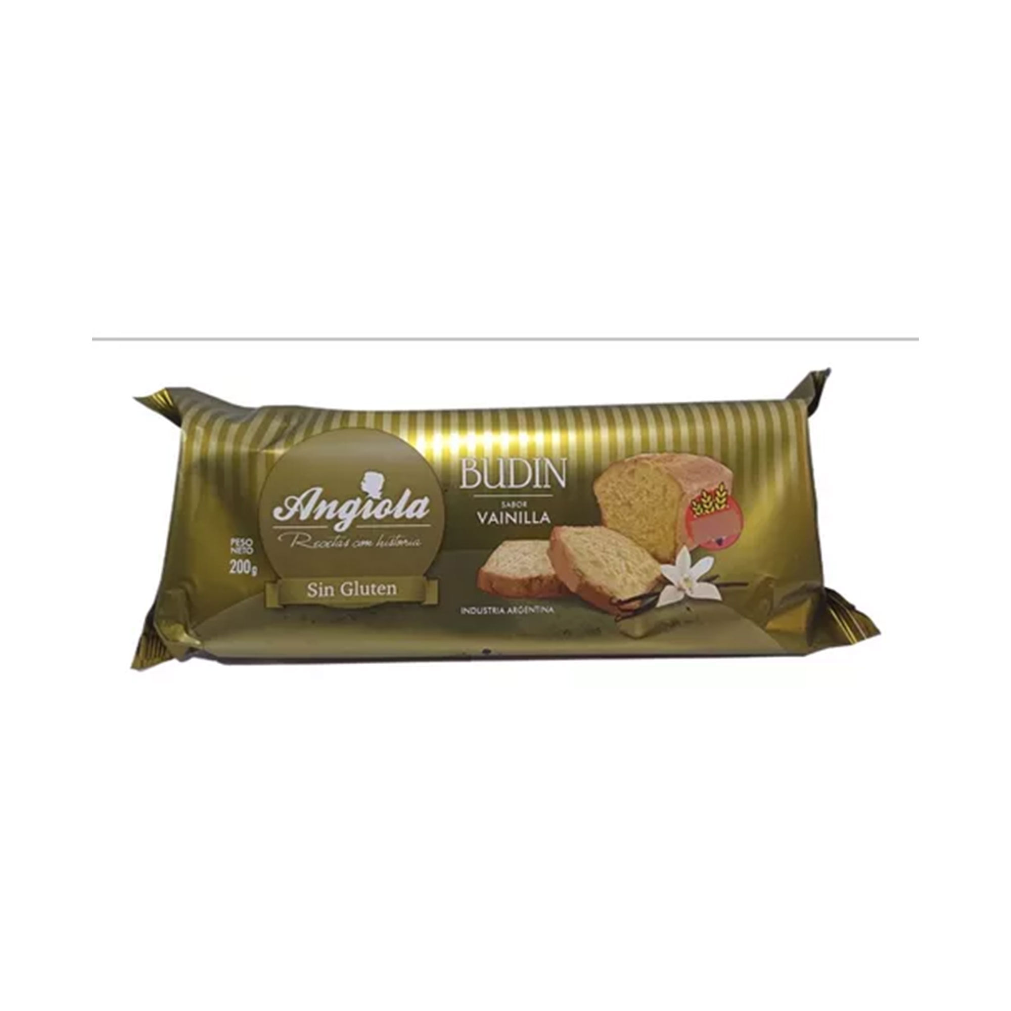 Budín sin tacc de vainilla Angiola 200 grs